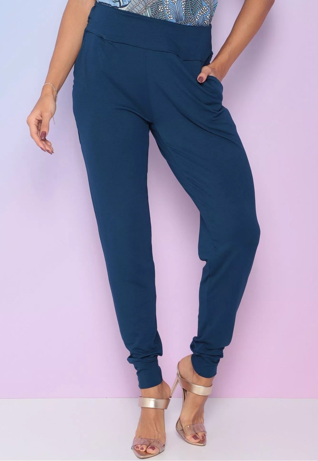 Imagem principal Calça Maria Paes Jogger Marinha Maria Paes azul marinho