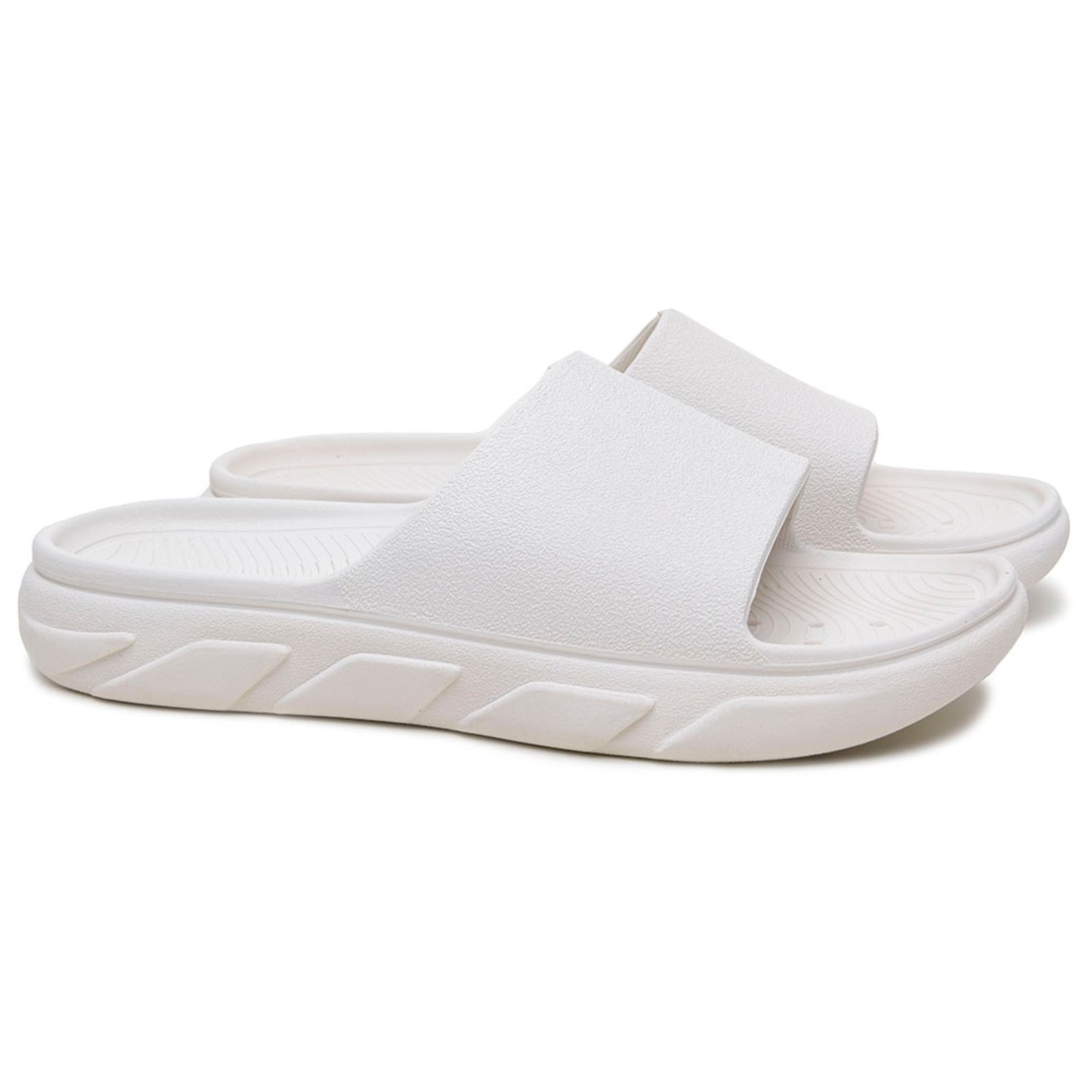 Imagem principal Chinelo Slide Masculino Nuvem Esportivo Conforto Anatômico Macio Ortopédico Ergonômico CARMELO SHOES branco