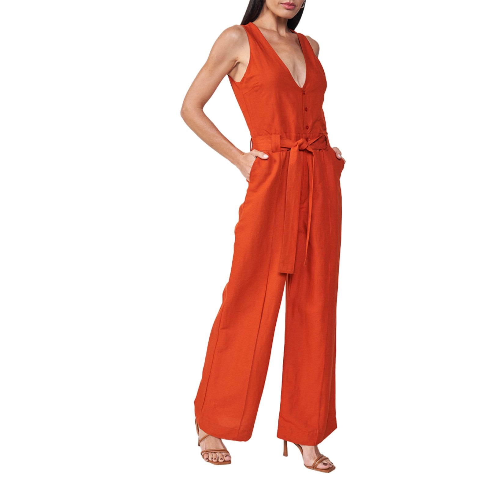 Imagem principal Macacão Linho Colcci Comfort In24 Feminino Colcci laranja