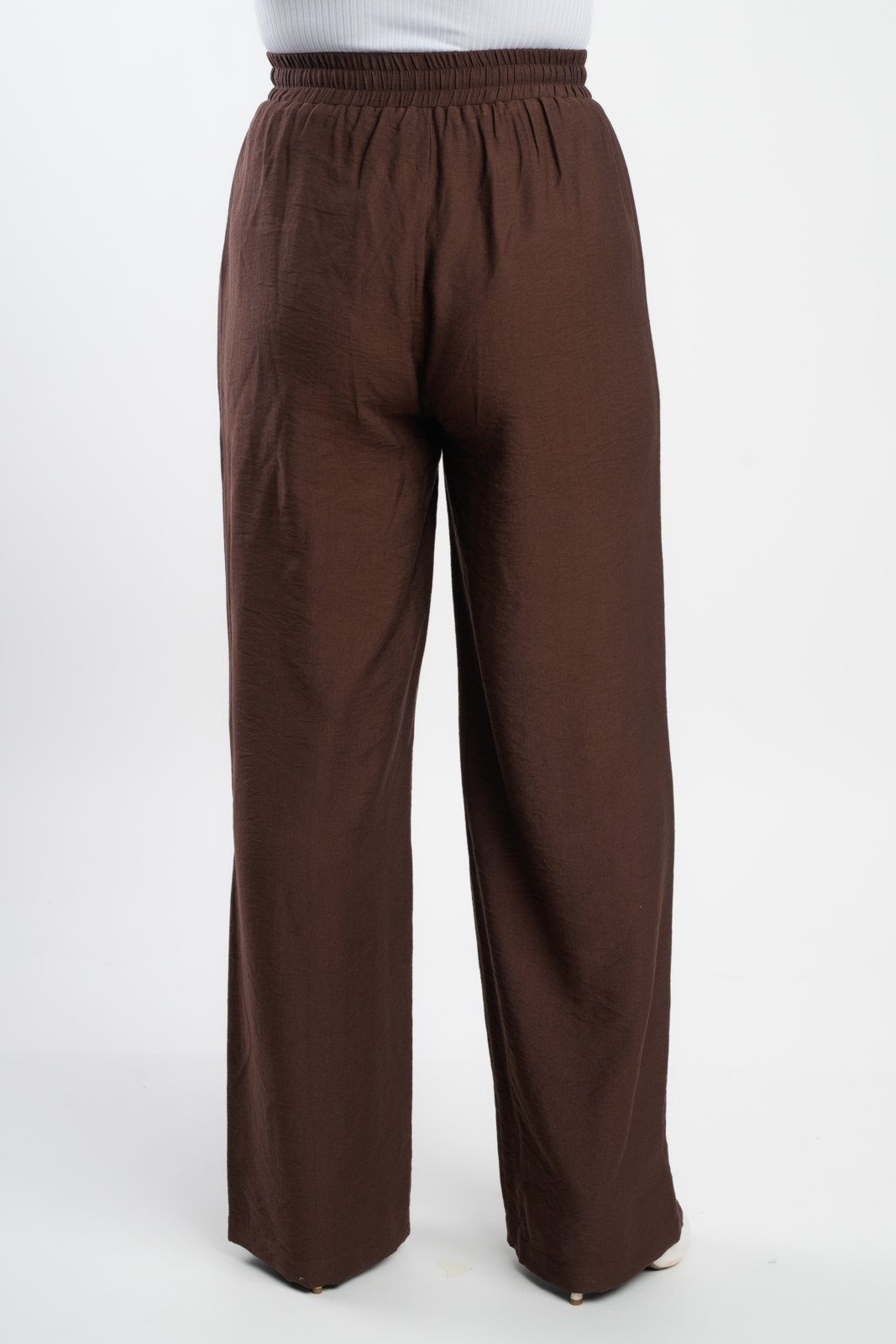 Imagem principal Calça Feminina Viscose Sh Fashion Pantalona Cintura Alta Cor SH FASHION marrom