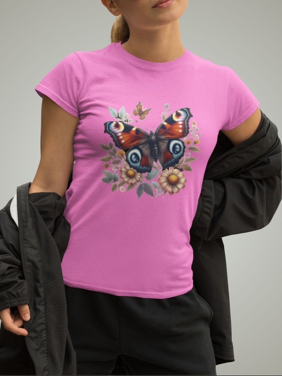 Imagem principal Camiseta Feminina GuGi Estampada Borboleta Florida Butterfly Gugi rosa