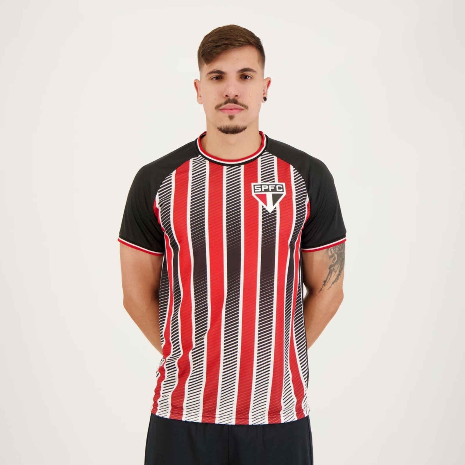 Imagem principal Camisa São Paulo Arrows Preta Vermelha e Branca SPR vermelho