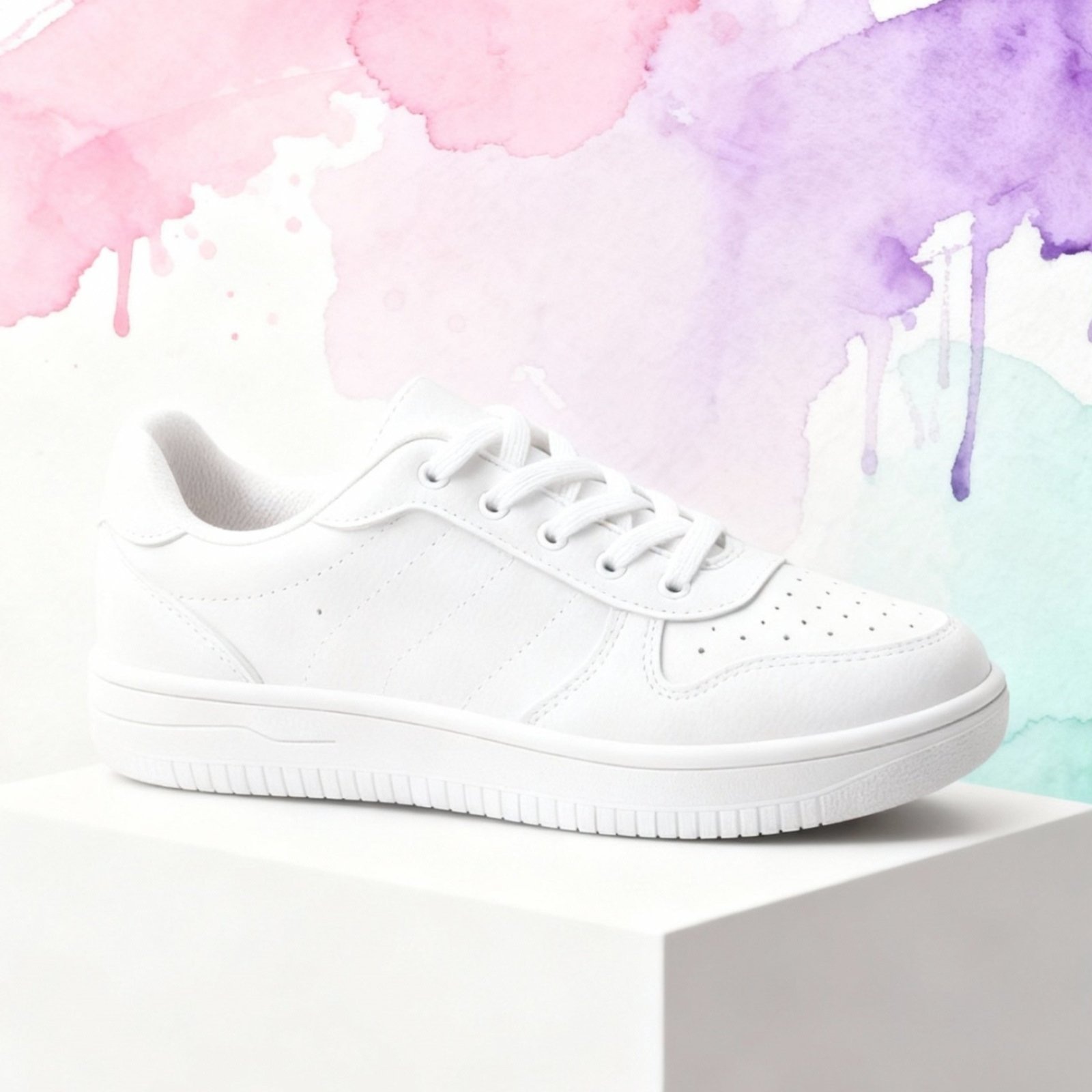 Imagem principal Tênis Feminino Sneakers Retrô Women Chunky Liso Confortável Sapatofran branco/off-white