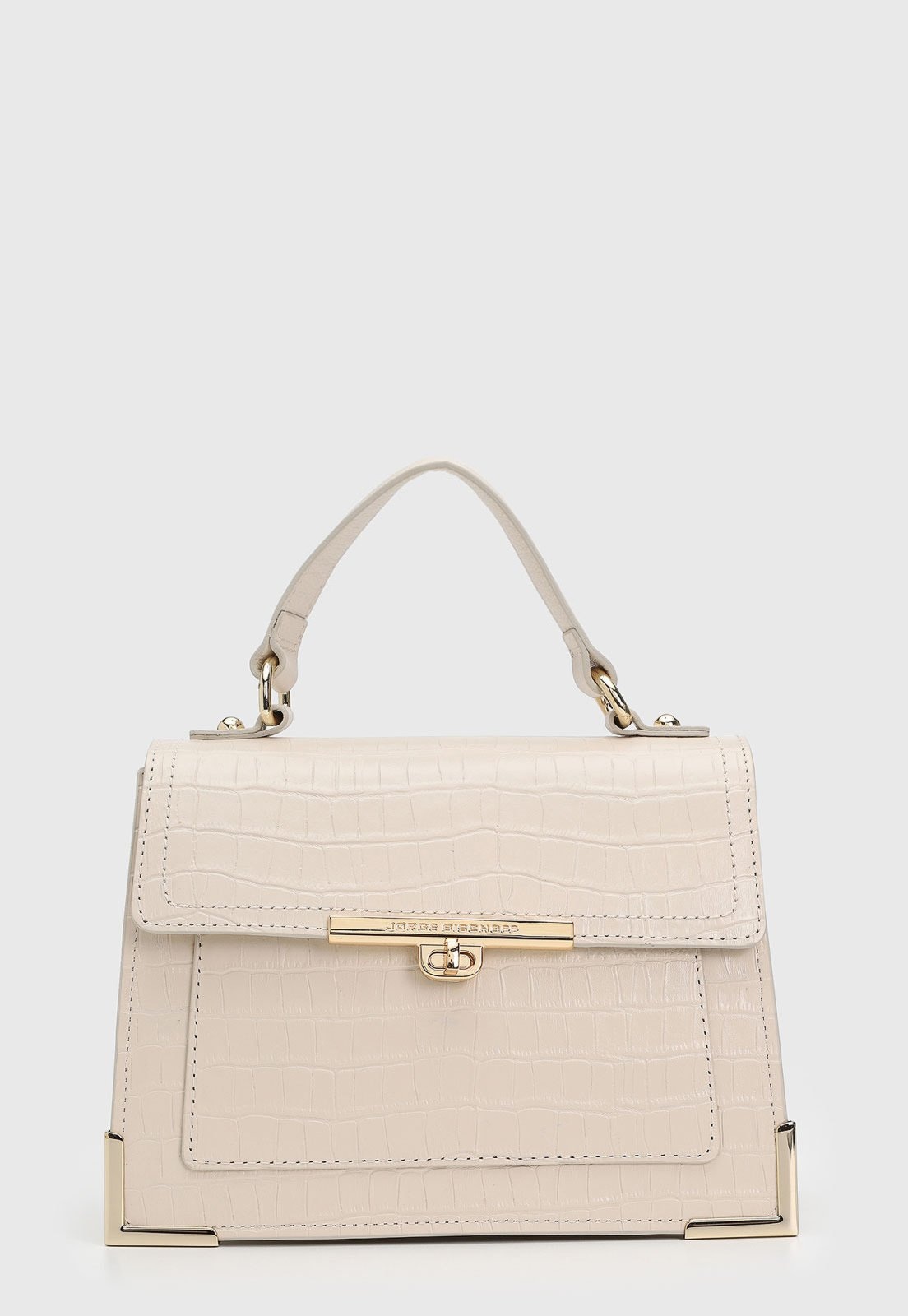 Imagem principal Bolsa Feminina Jorge Bischoff Estruturada Croco Off-White Jorge Bischoff off-white white