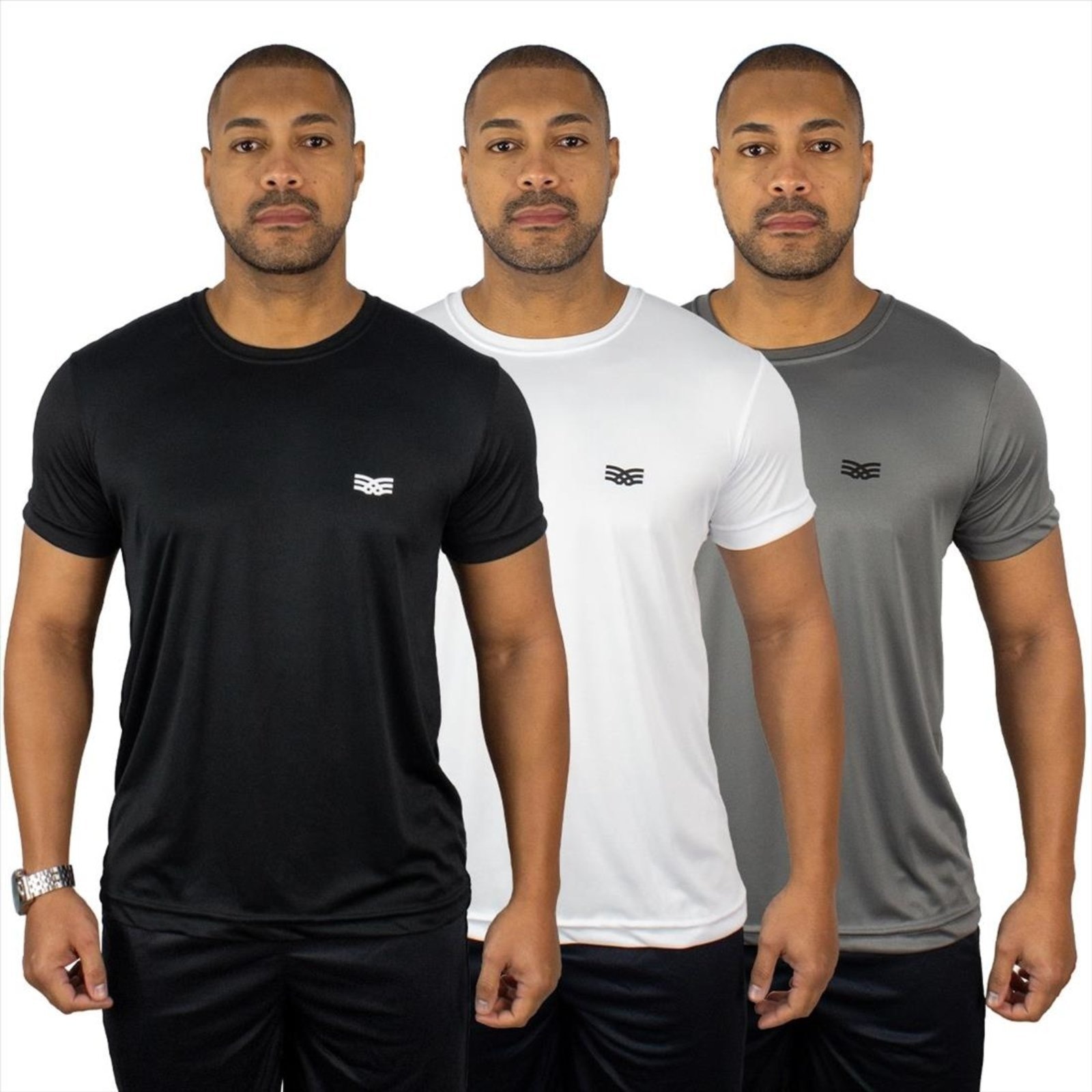 Imagem principal Kit 3 Camisetas Color Sports Masculinas Dry Basic Treino COLOR SPORTS cinza