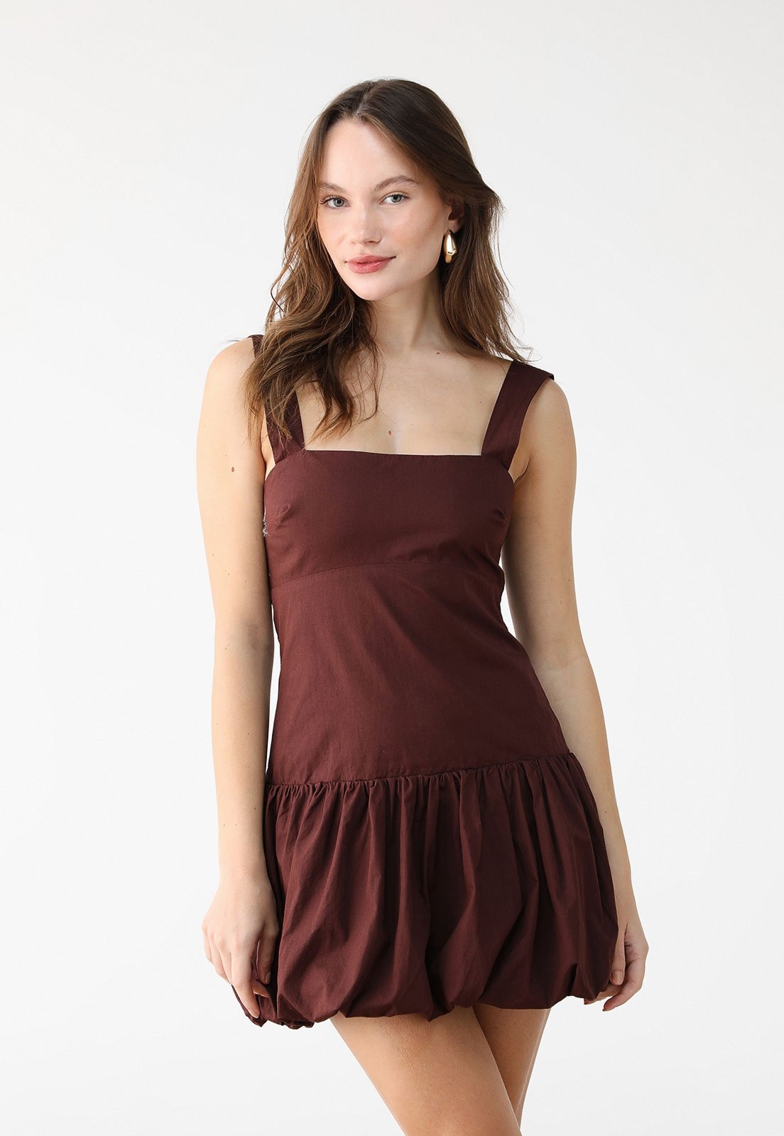 Imagem principal Vestido FARM Curto Balonê Alças FARM bordô