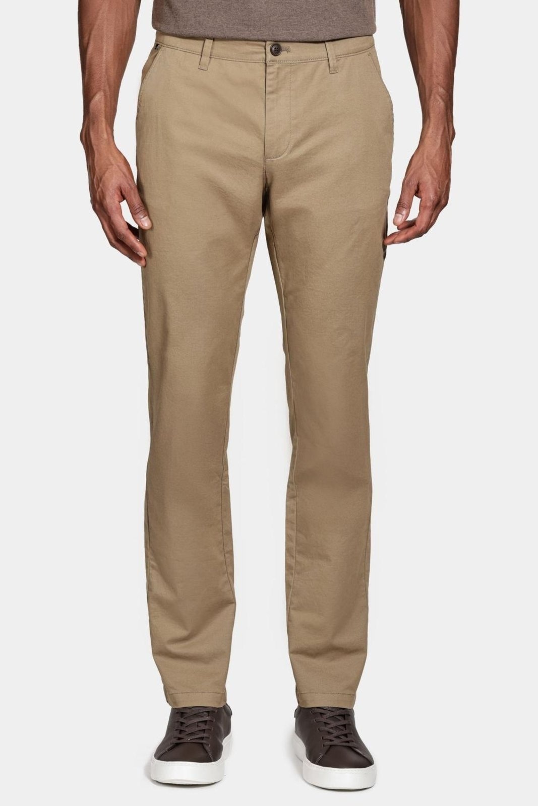 Imagem principal Calca Chino Algodão Premium Básica Caqui Aramis bege caqui