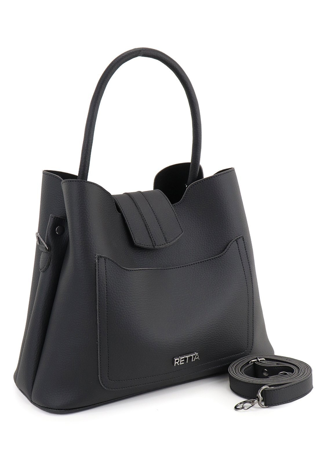 Imagem principal Bolsa Feminina Tira Colo Transversal e de Ombro Retta Oficial Preta Retta Oficial preto