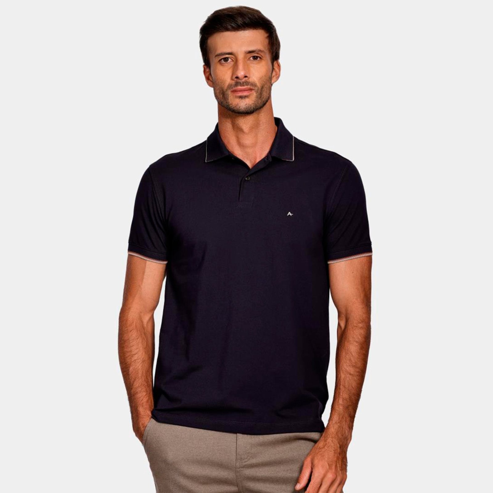 Imagem principal Camisa Polo Aramis Frisos Interno Ve25 Marinho Masculino Aramis azul marinho
