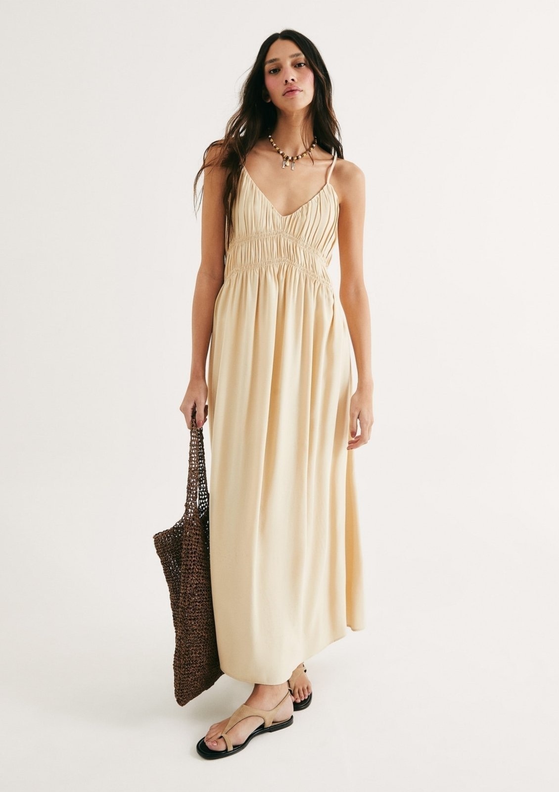 Imagem principal Vestido Longo Em Peach Touch Hering amarelo