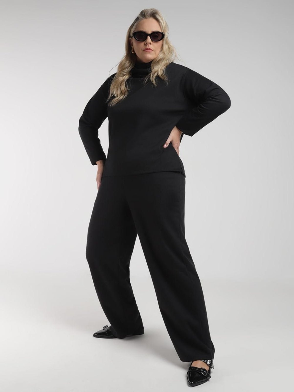 Imagem principal Conjunto Pantalona Autentique Plus Size Feminina Autentique preto