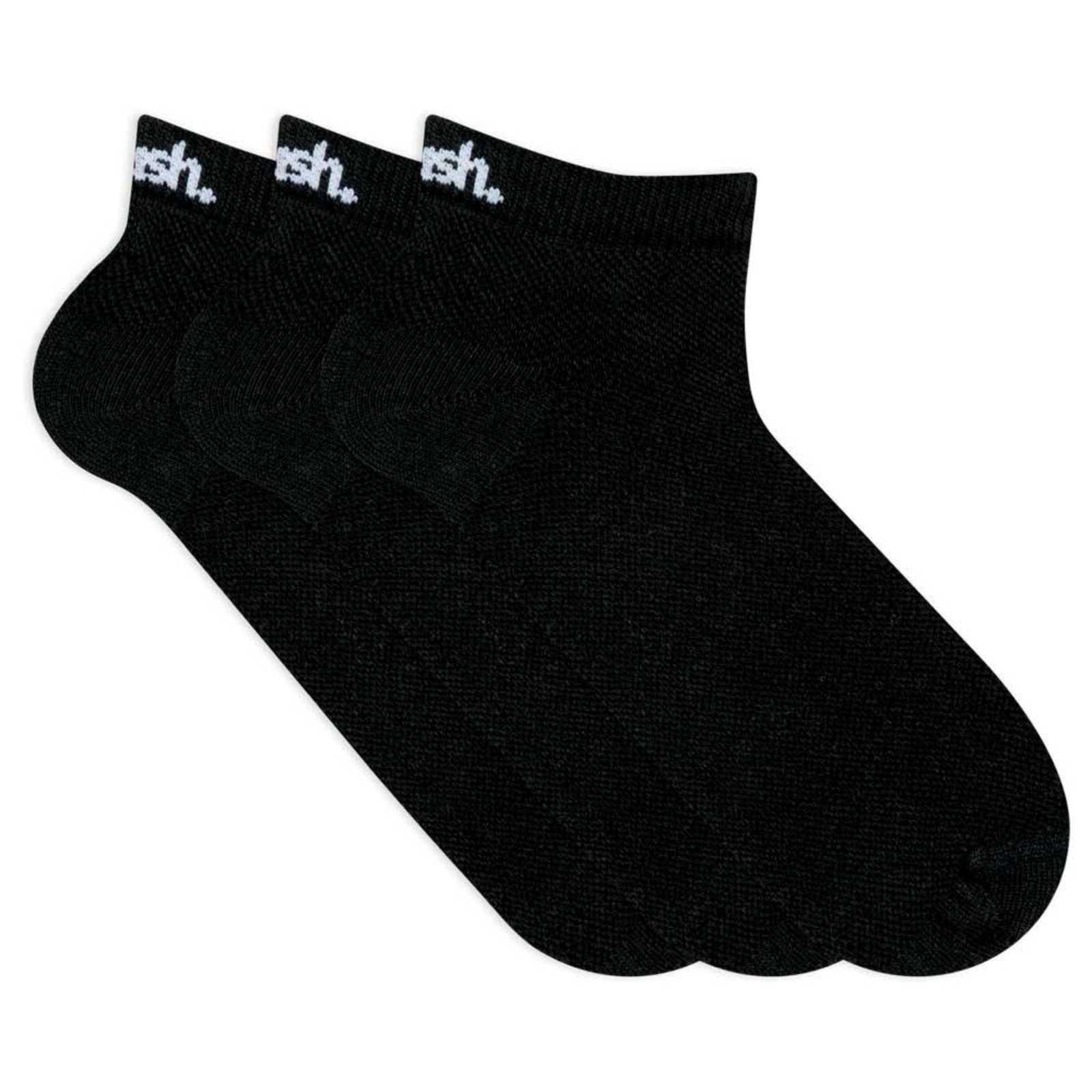 Imagem principal Kit Meia sapatilha Mash 3 Pares Masculina MASH preto