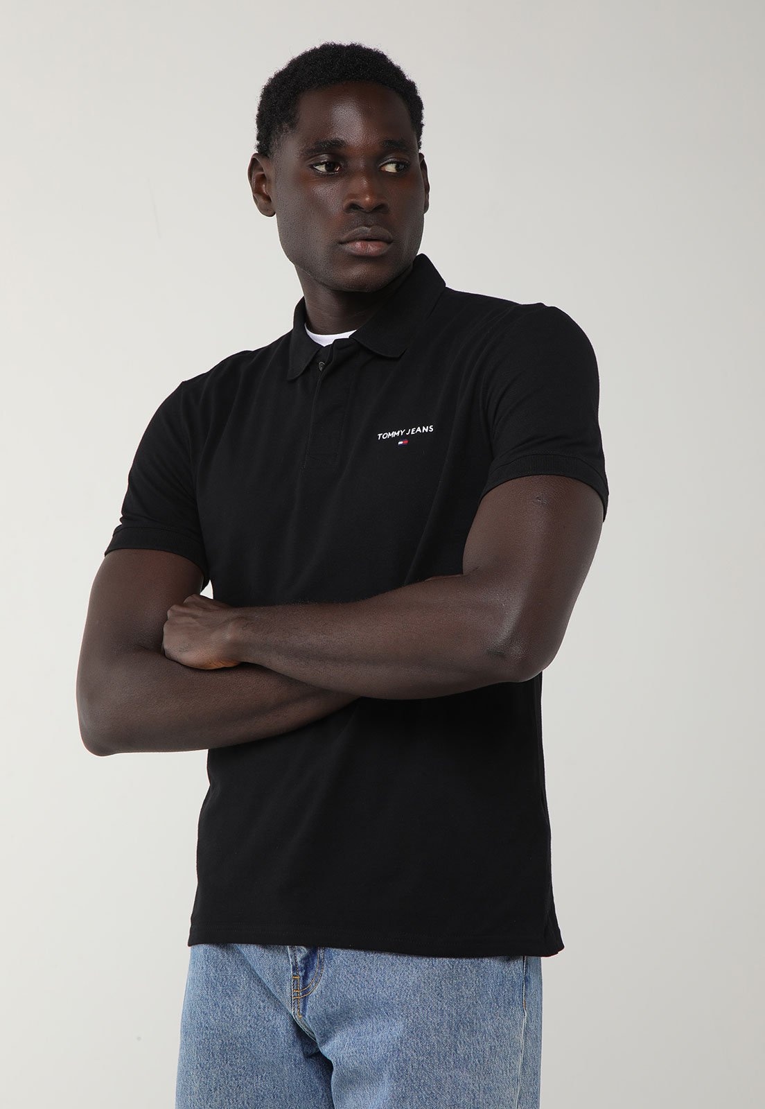 Imagem principal Camisa Polo Masculina Tommy Jeans TJM Entry Graphic Tee EXT Preta Tommy Jeans preto