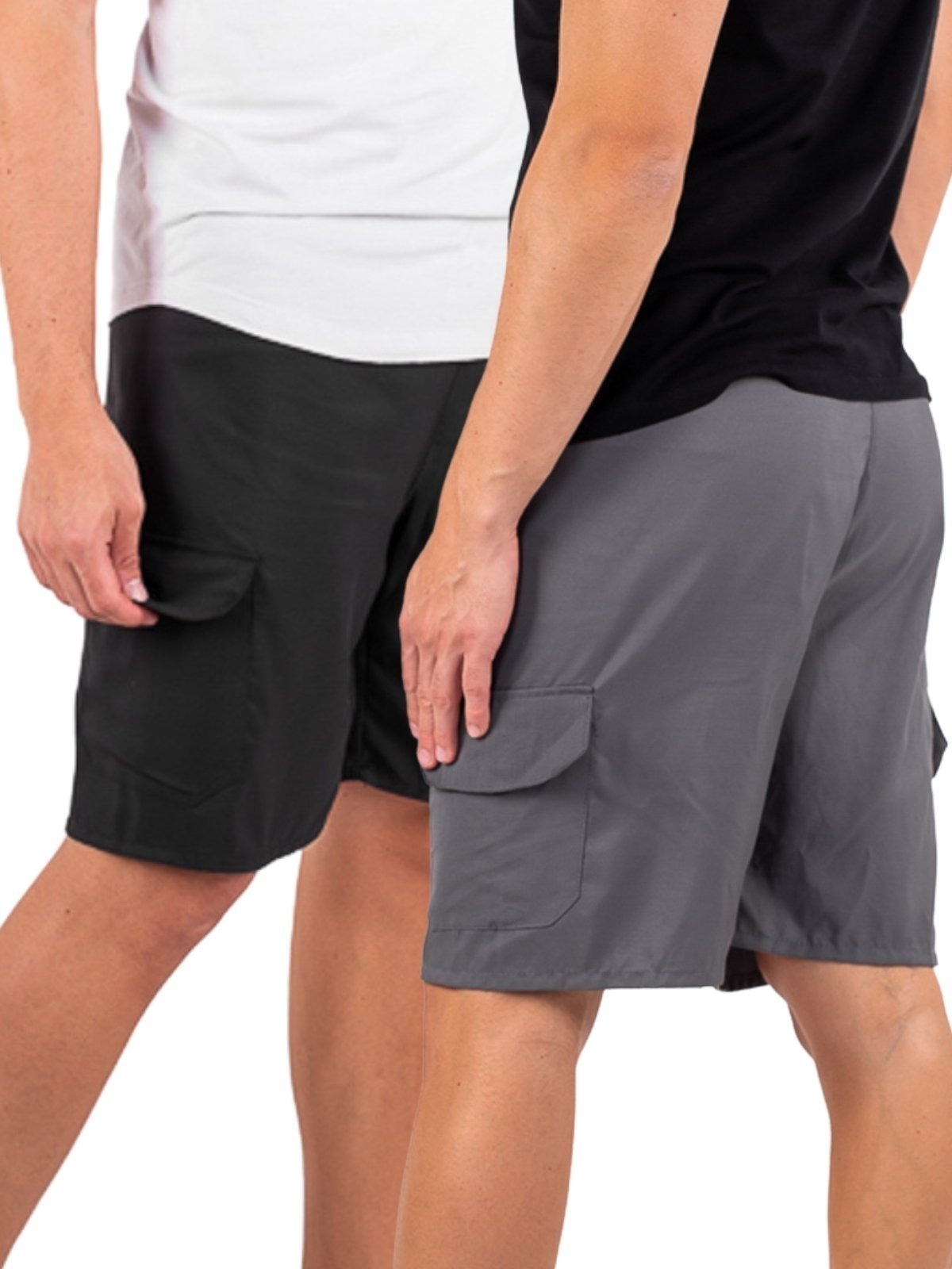 Imagem principal Kit 2 Bermuda Masculina Frent`s Short Cargo Esporte Treino Dia a Dia Frent's cinza/grafite/multicolorido/preto