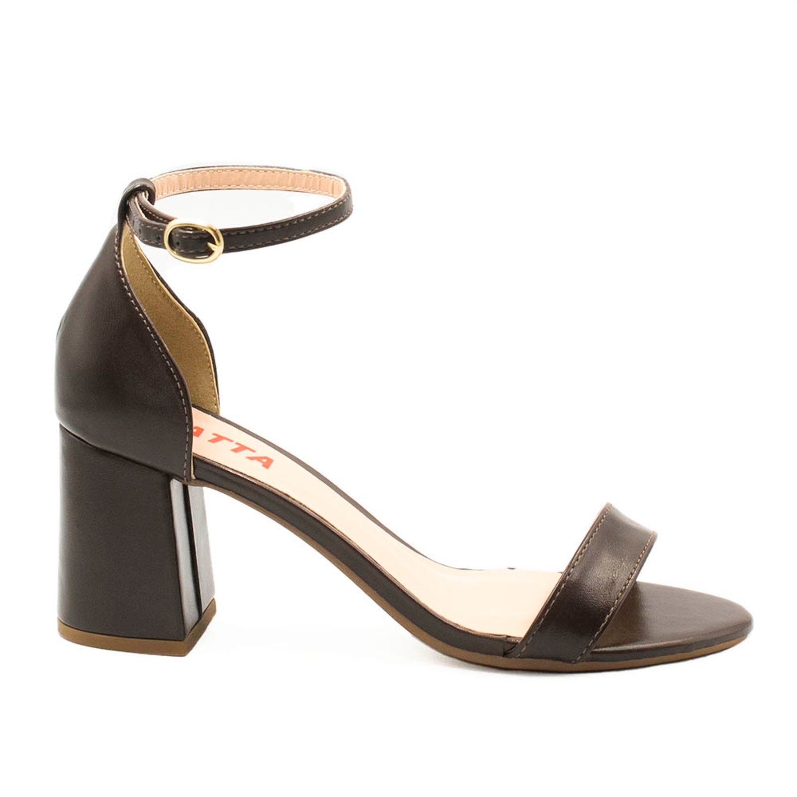 Imagem principal Sandália Zatta Salto Bloco Médio Suzana Marrom ZATTA castanho