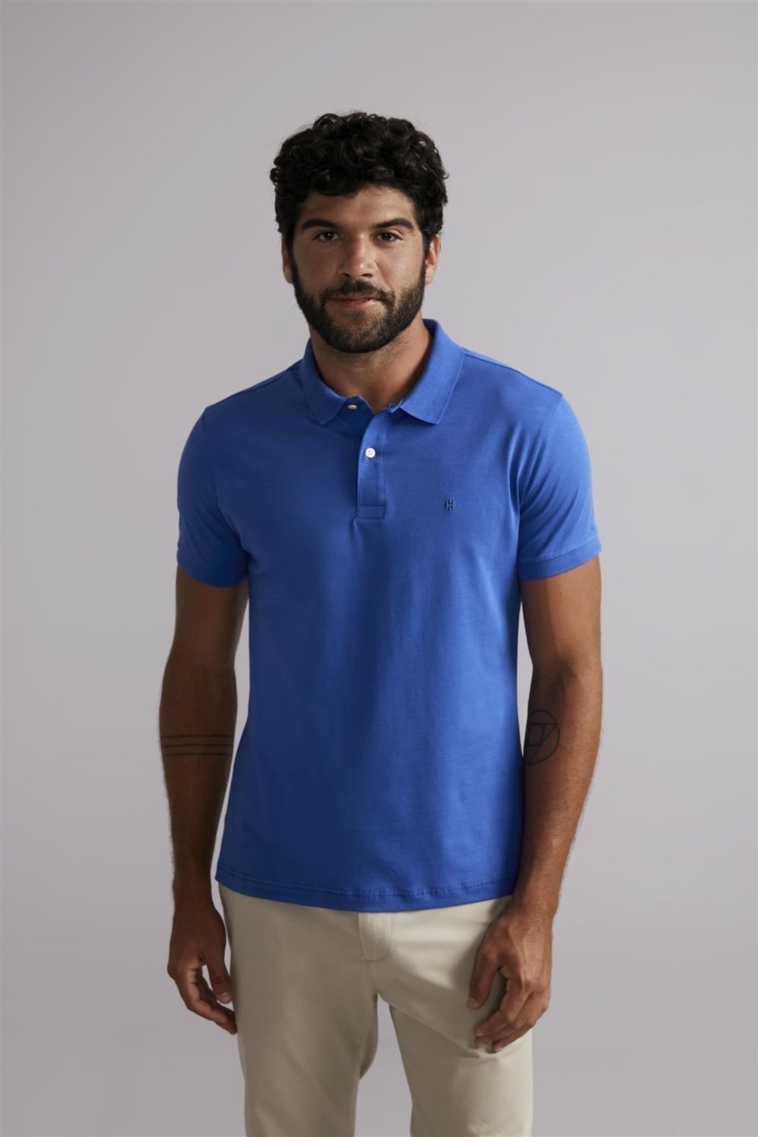 Imagem principal HIGHSTIL Polo Manga Curta Premium Malha Slim Fit Bic HIGHSTIL azul