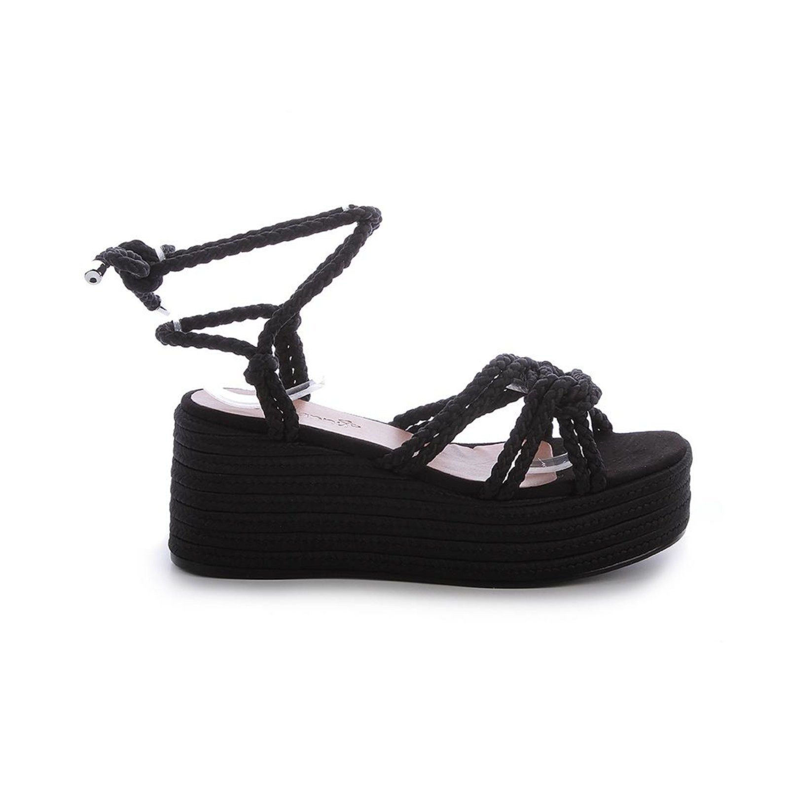 Imagem principal Sandália Damannu Cordas Hope Rolete Trançado - Salto 7cm Damannu Shoes preto