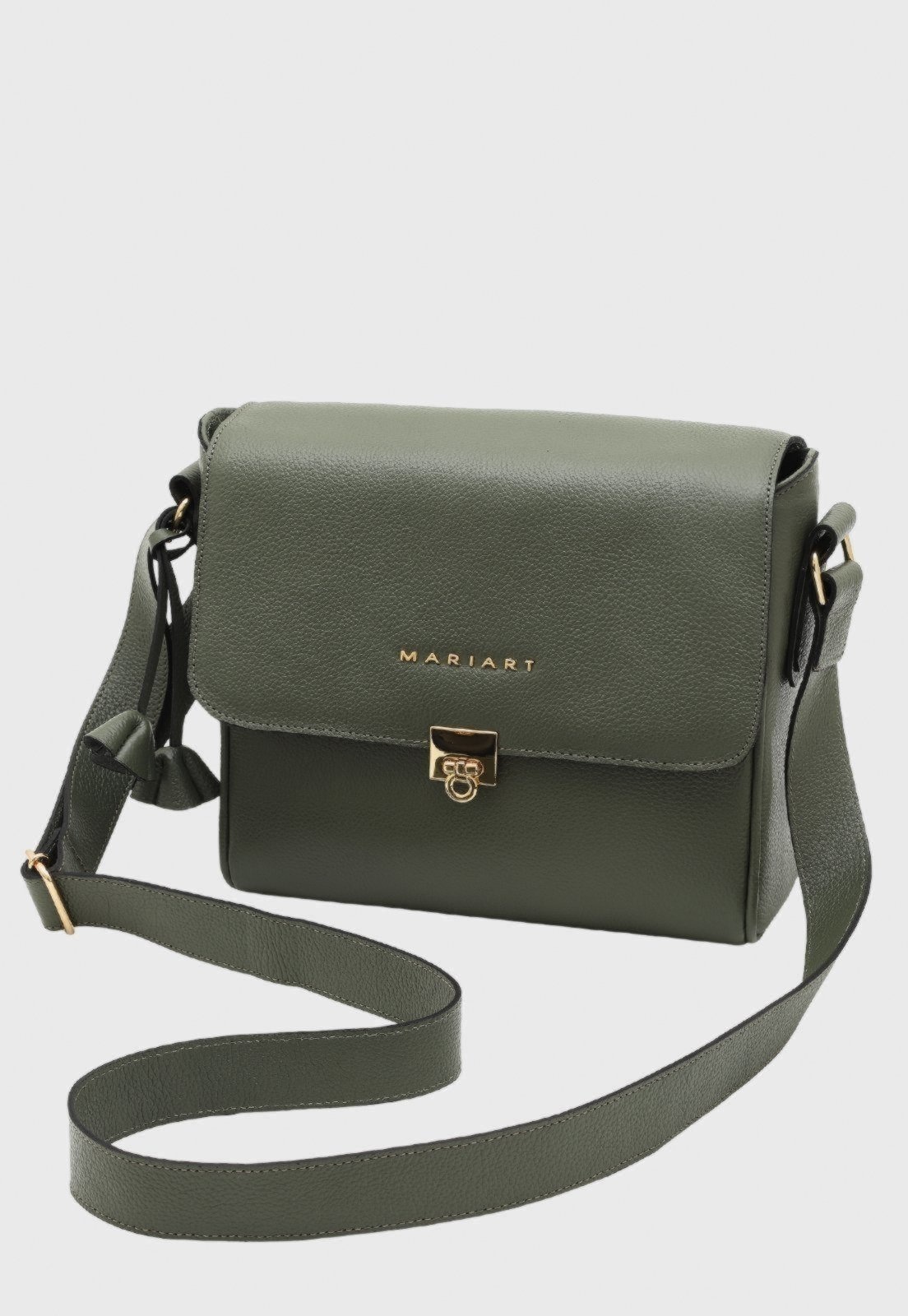 Imagem principal Bolsa Transversal Couro Mariart Âmbar Army Mariart verde militar