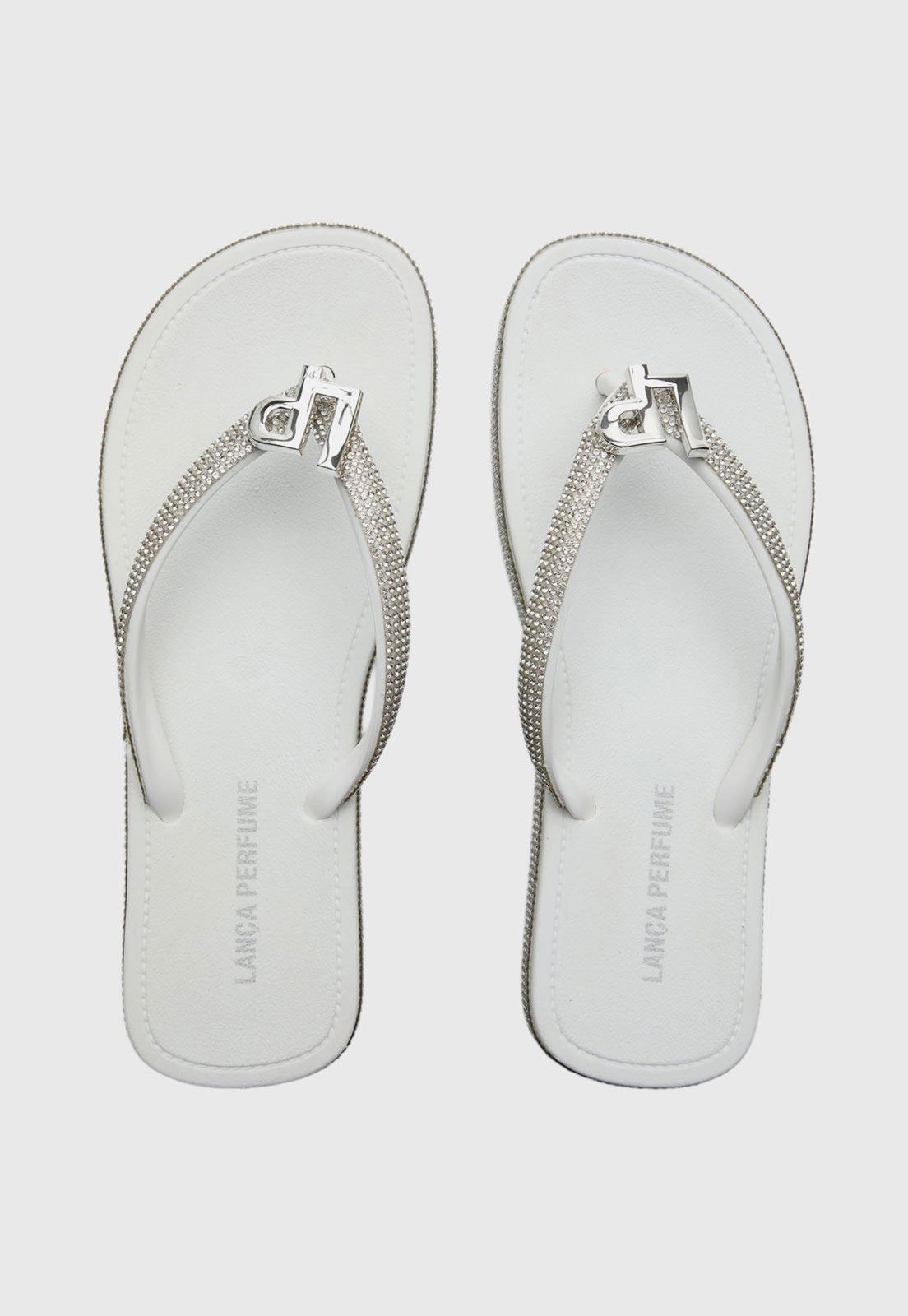 Imagem principal Chinelo Feminino Lança Perfume Tiras com Pedrarias Lança Perfume branco