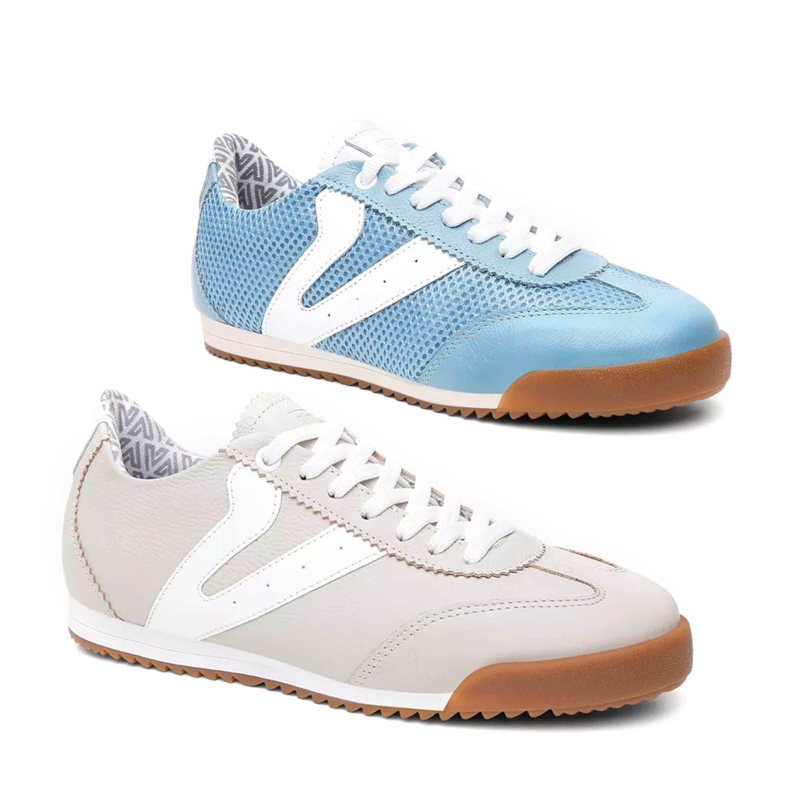 Imagem principal Kit 2 Tênis Feminino Vittal Couro Legítimo Naomi Casual Clássico Retrô Offwhite e USE VITTAL branco/off-white offwhite