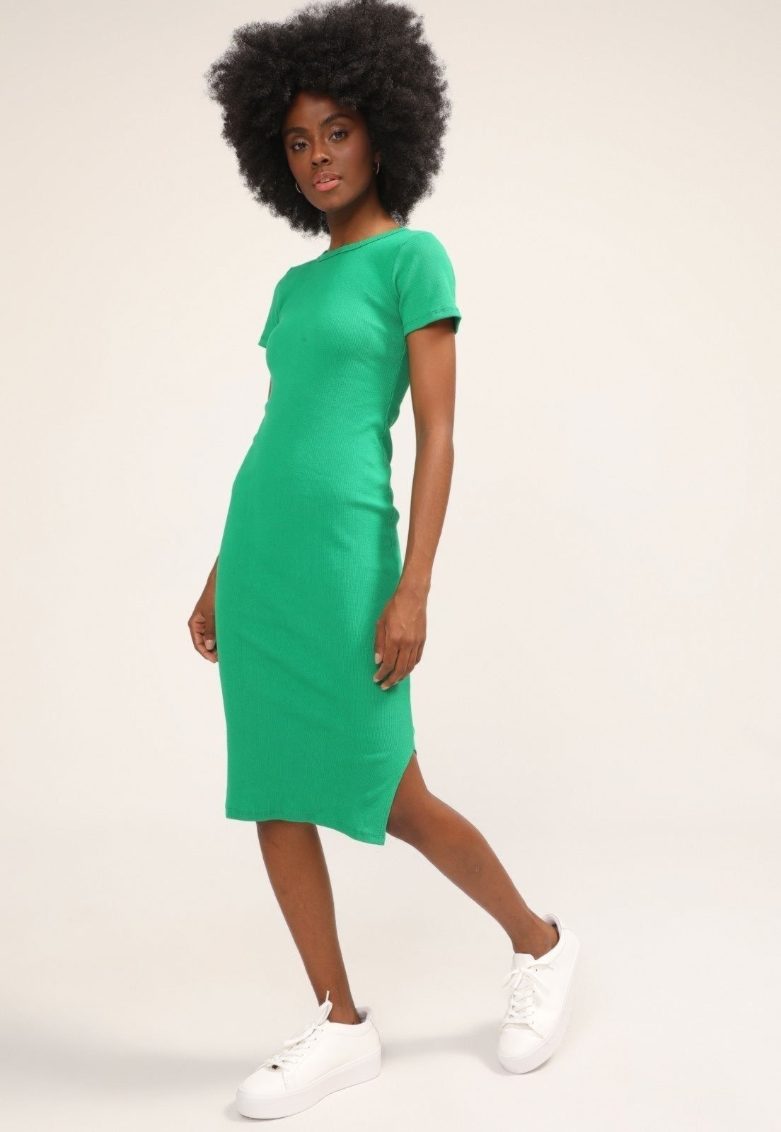 Imagem principal Vestido Midi D Bell Outlet Fashion Longa Fenda D BELL OUTLET FASHION verde