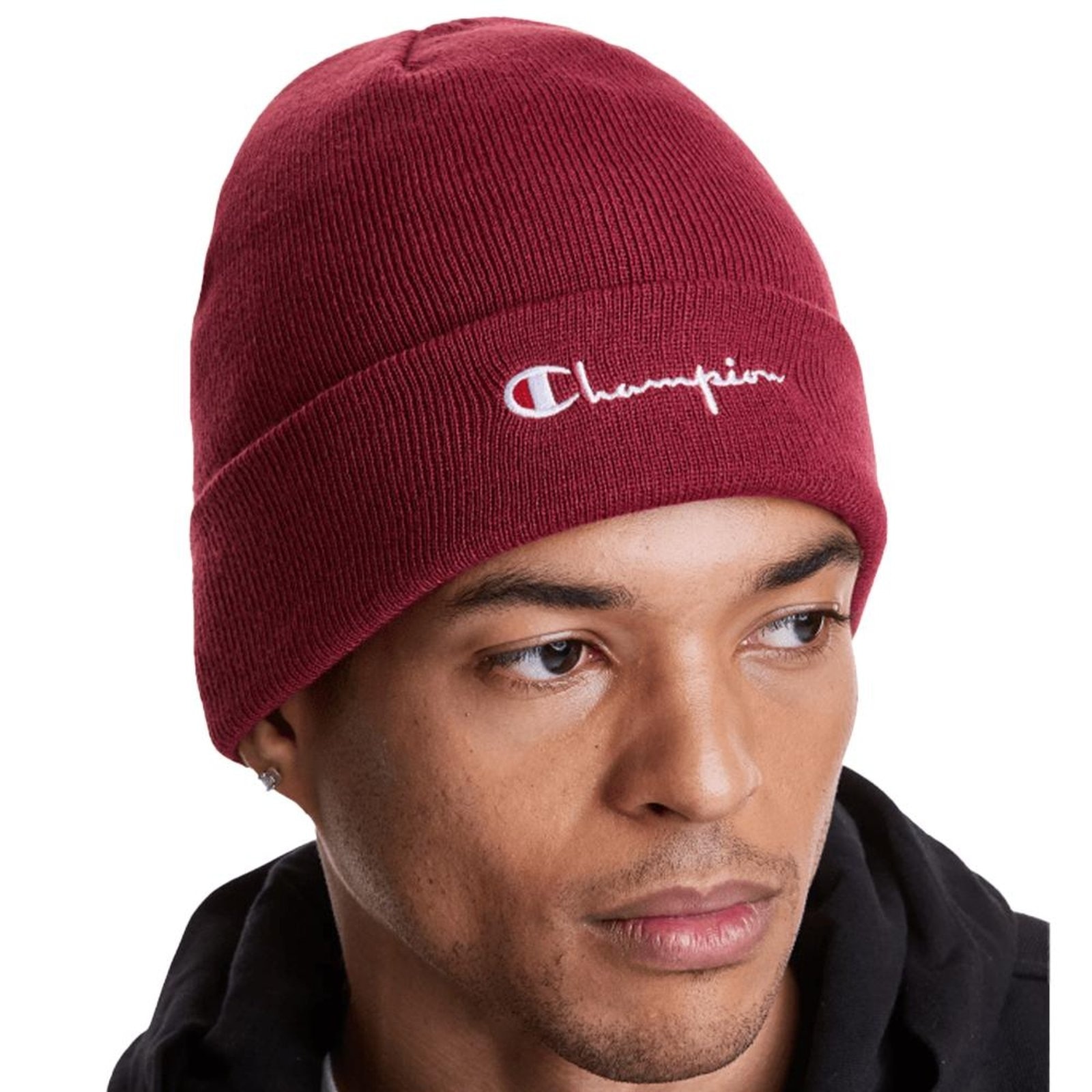 Imagem principal Gorro Champion Beanie With Cuff Cranberry Tart Bordô Champion preto