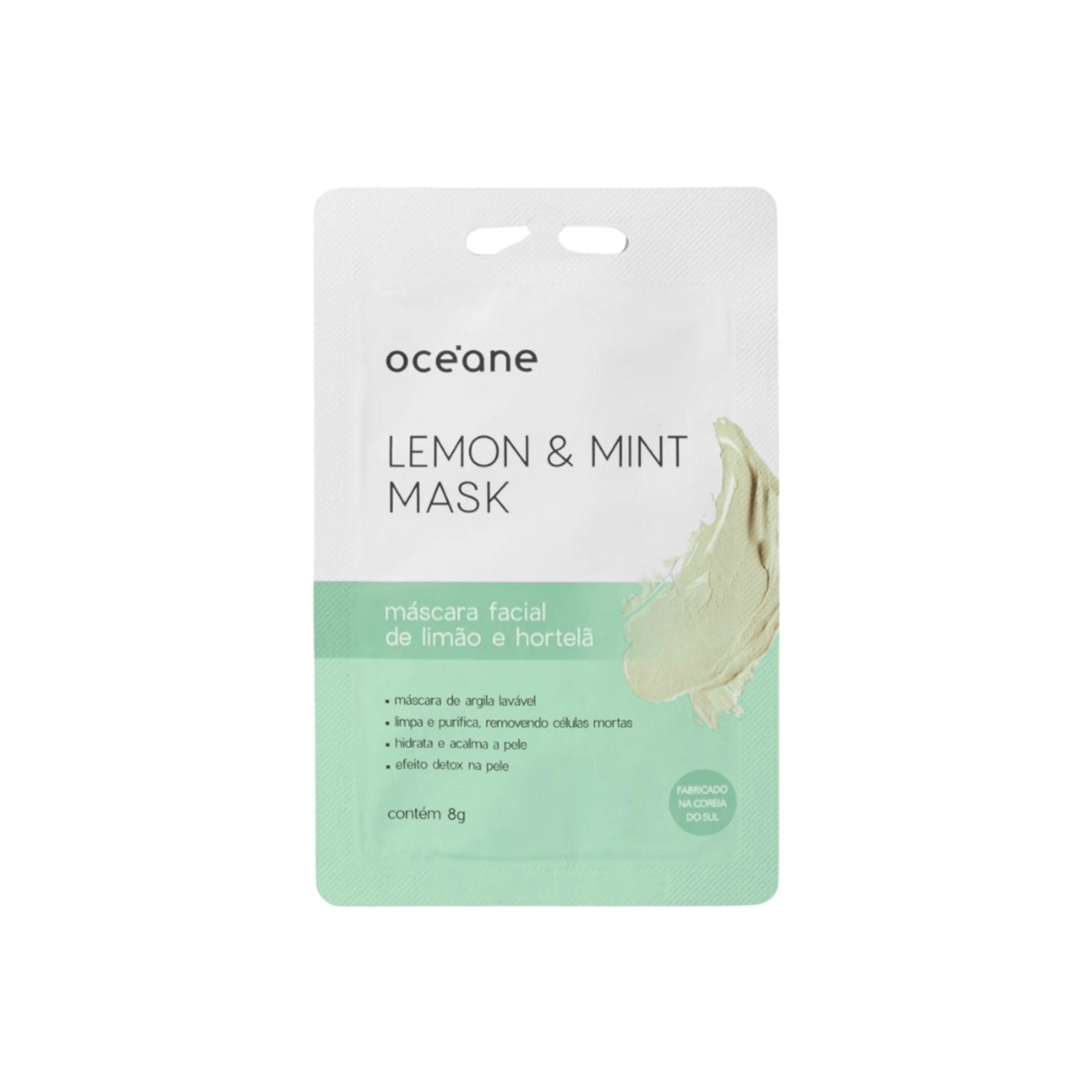 Imagem principal Máscara Facial de Limão e Hortelã - Lemon And Mint Mask 8g Oceane verde mint