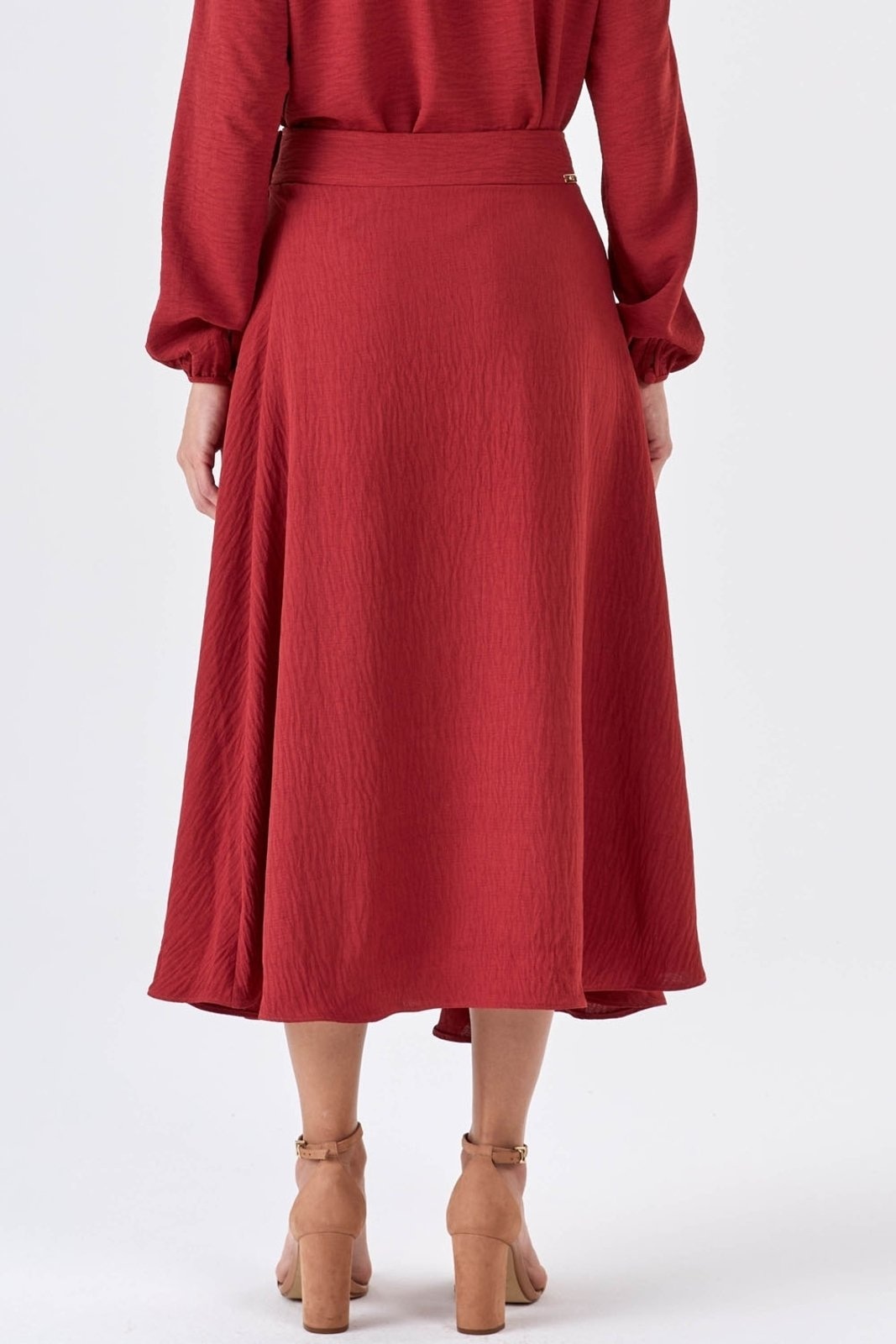 Imagem principal Saia Midi PKS Pareô Terracota PKS marrom