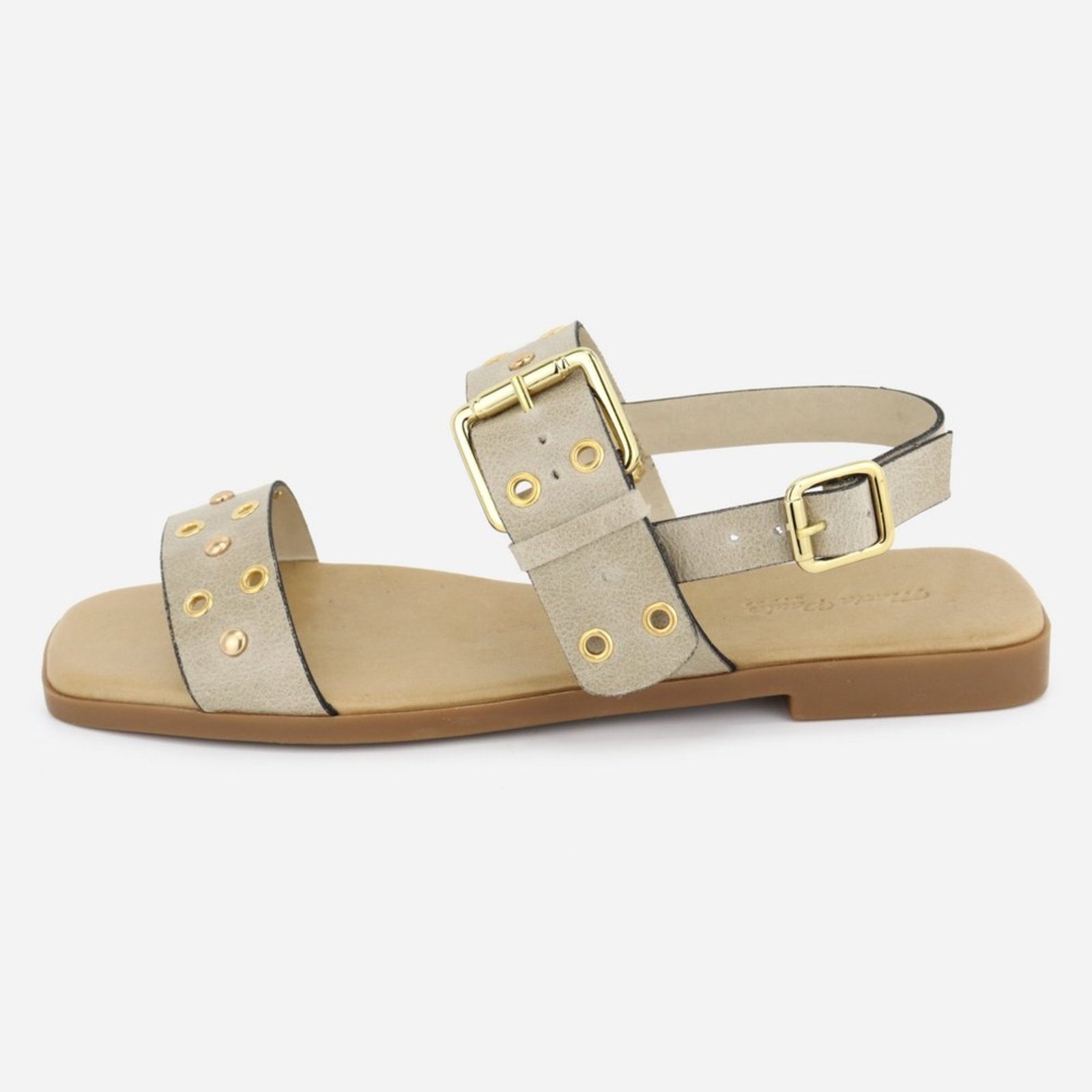 Imagem principal Sandália Off Dia a Dia Maria Paula Couro Feminina Rasteira White MARIA PAULA off-white white