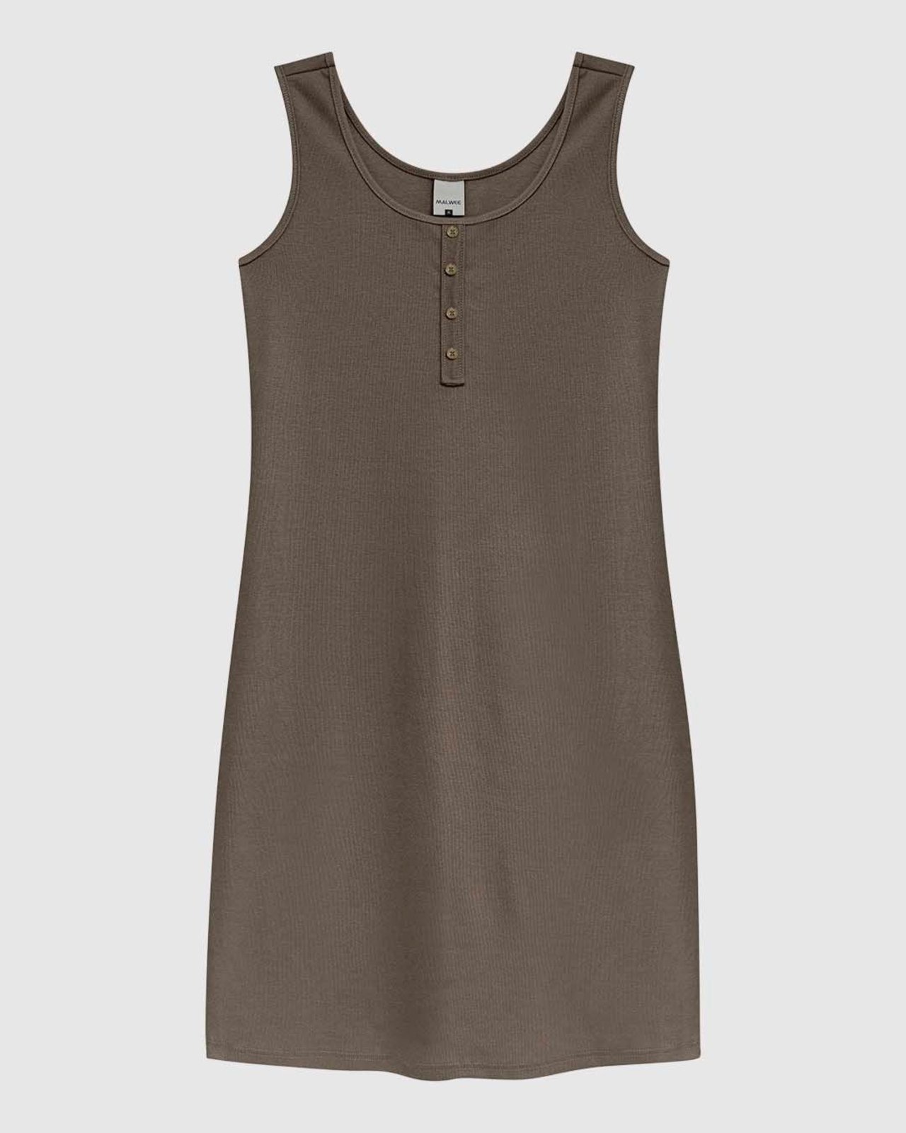 Imagem principal Vestido Feminino Botões Frontais Em Malha Algodão Malwee marrom