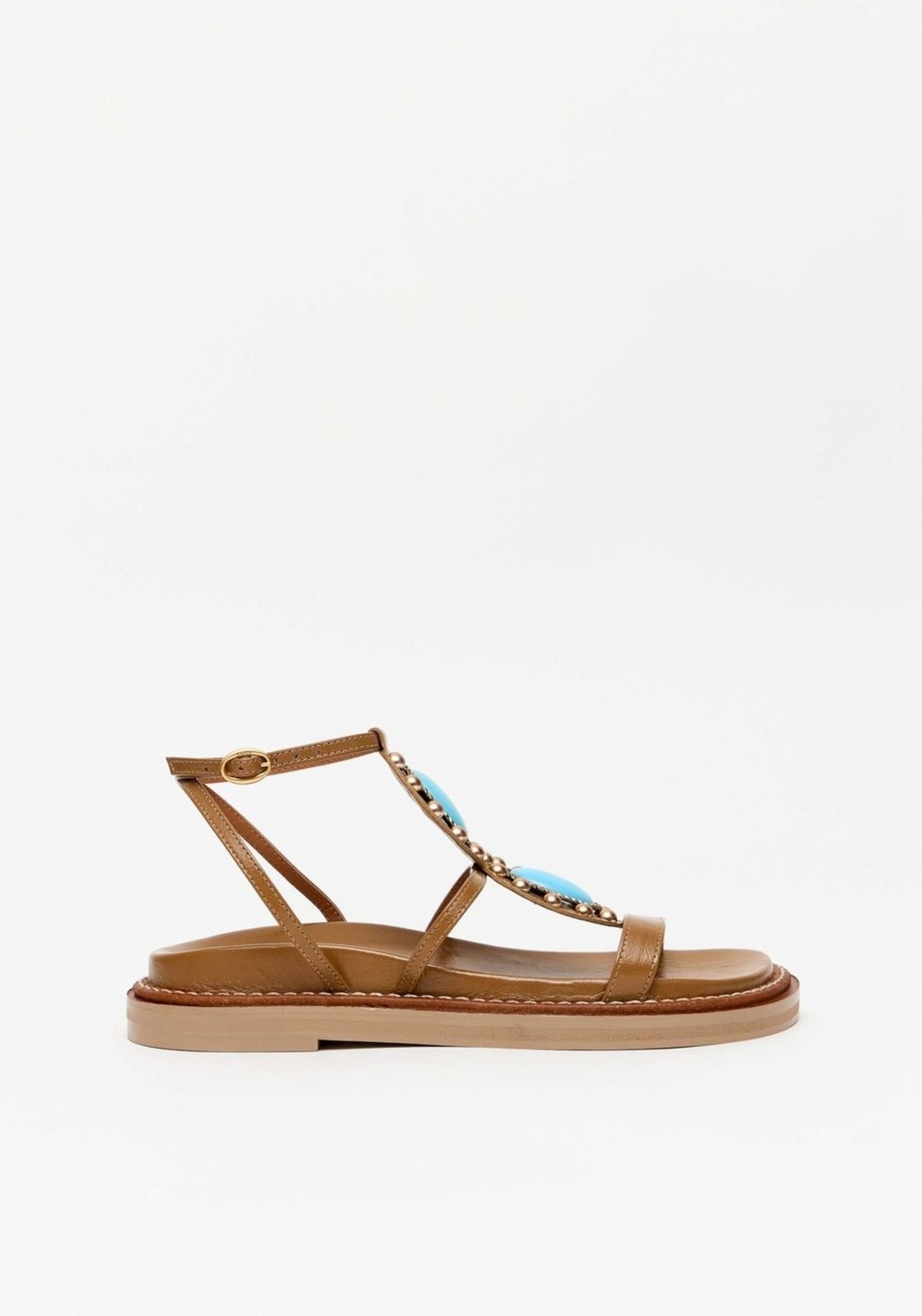 Imagem principal Sandália Papete Couro E Pedraria Lança Perfume branco