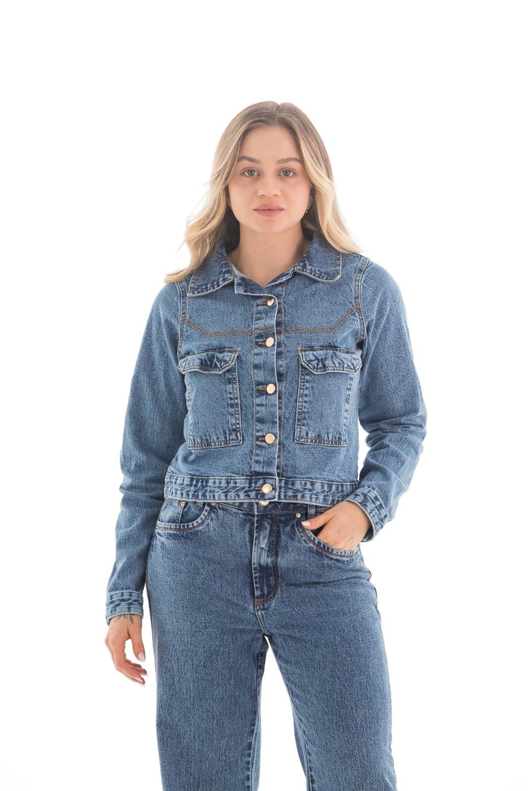 Imagem principal Jaqueta Jeans Feminina Arauto Comfy ARAUTO JEANS azul