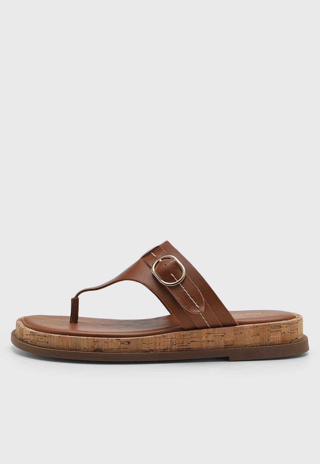 Imagem principal Rasteira Feminina Arezzo Tira Larga Fivela Arezzo marrom