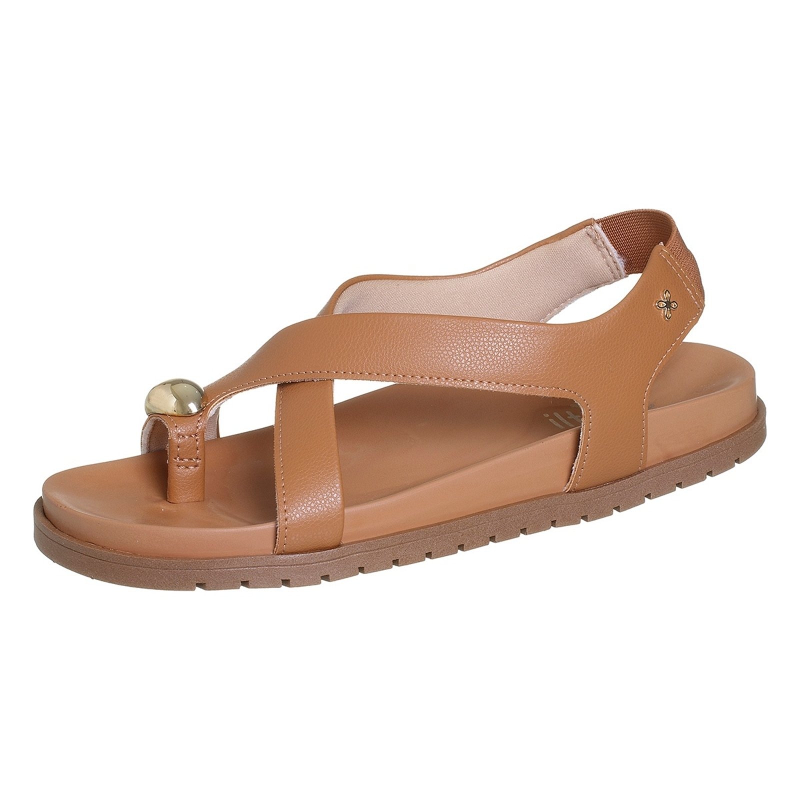 Imagem principal Sandália Feminina Softli Flatform Conforto Sandália Calce fácil Angipé nude