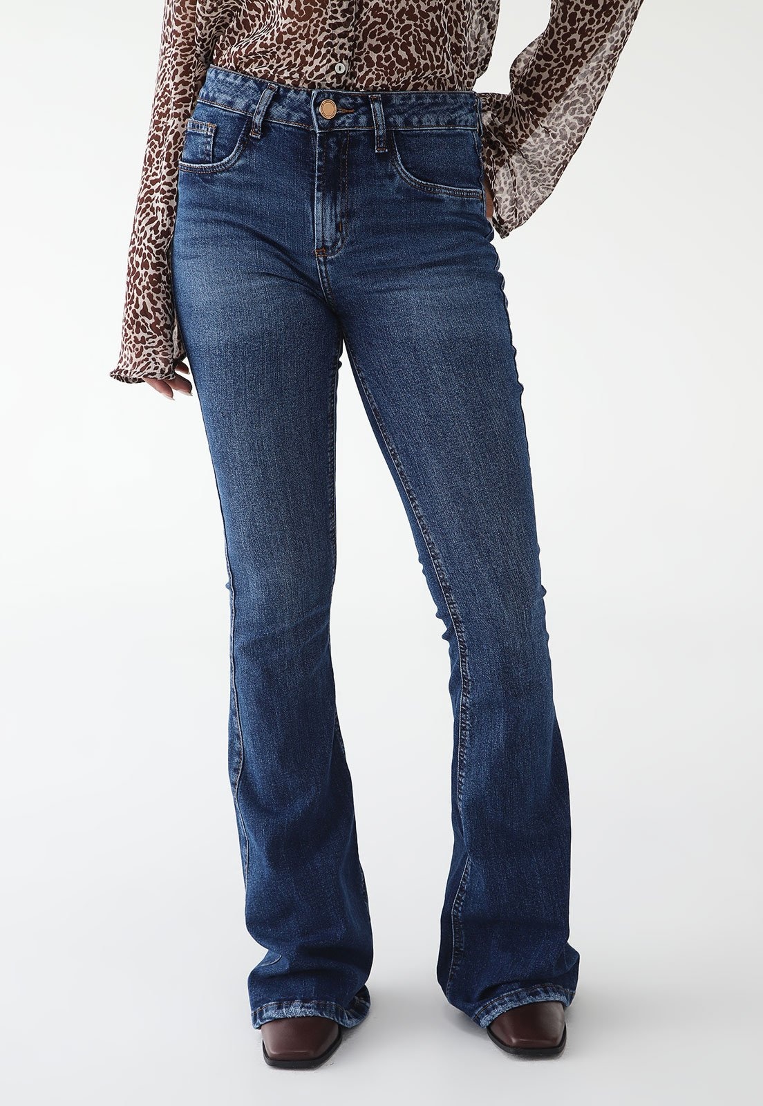 Imagem principal Calça Jeans Lança Perfume Flare Atena Lança Perfume azul