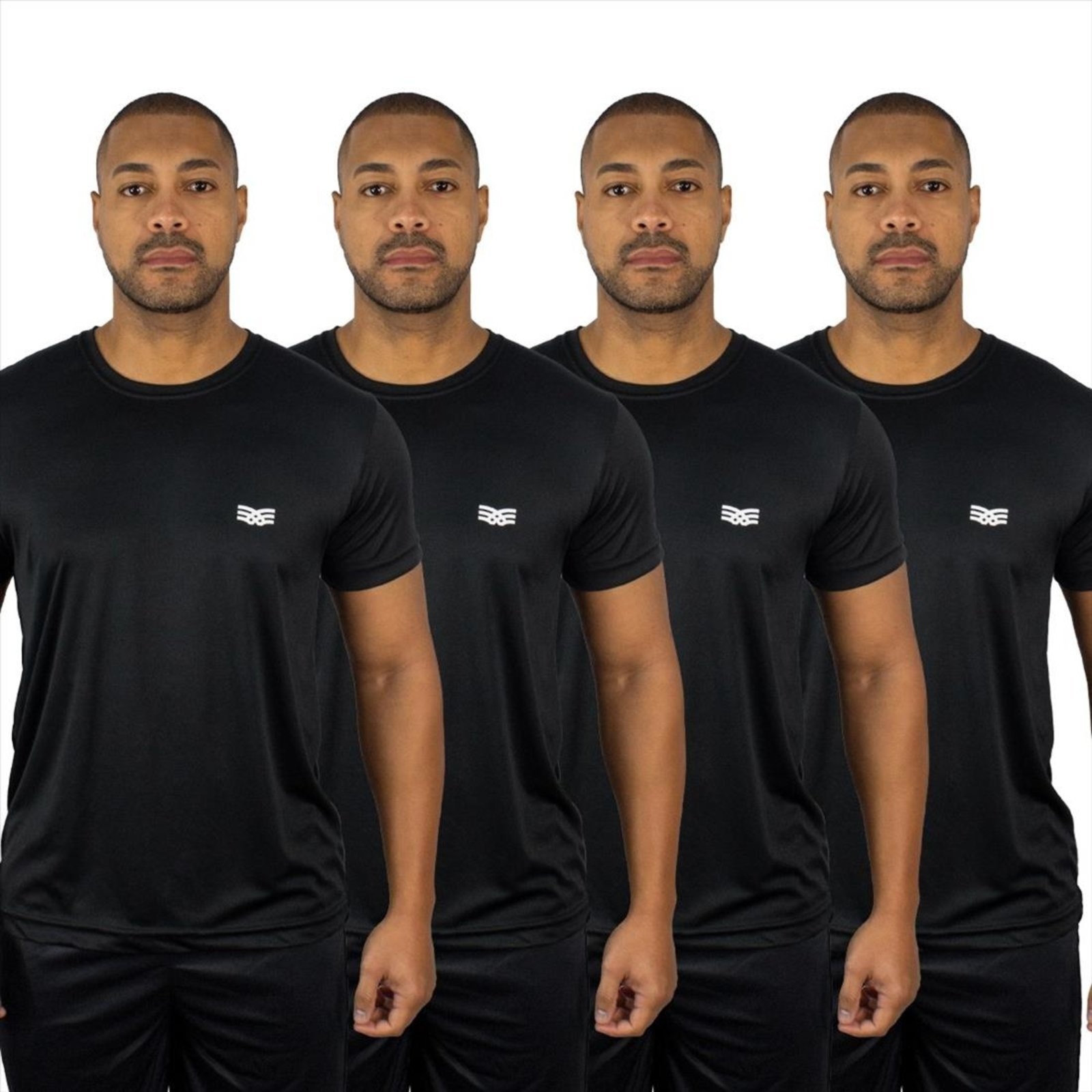 Imagem principal Kit 4 Camisetas Color Sports Masculinas Dry Basic Treino COLOR SPORTS preto