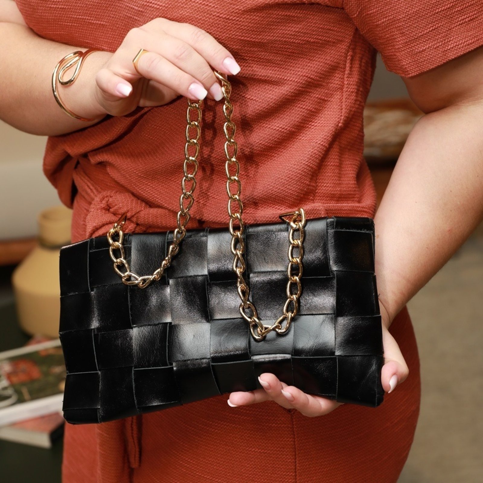 Imagem principal Bolsa Amo Calçados Aurora em Couro Preta Amo Calçados preto