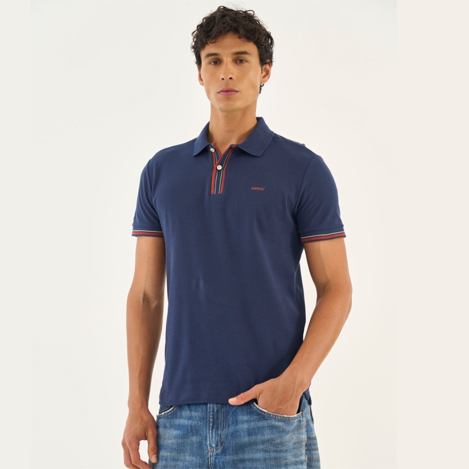 Imagem principal Camisa Polo Colcci Botton Ou26 Masculino Colcci azul