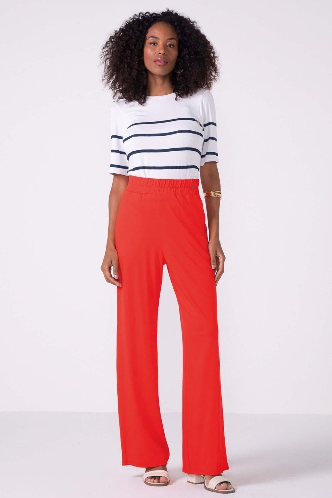 Imagem principal Calça Feminina Pantalona Com Bolso Marialícia Marialícia vermelho