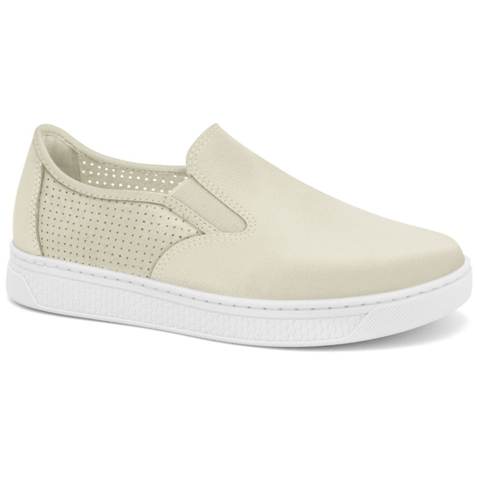 Imagem principal Tênis Feminino Couro Creme Estiloso Comfortflex 256 Comfortflex off-white