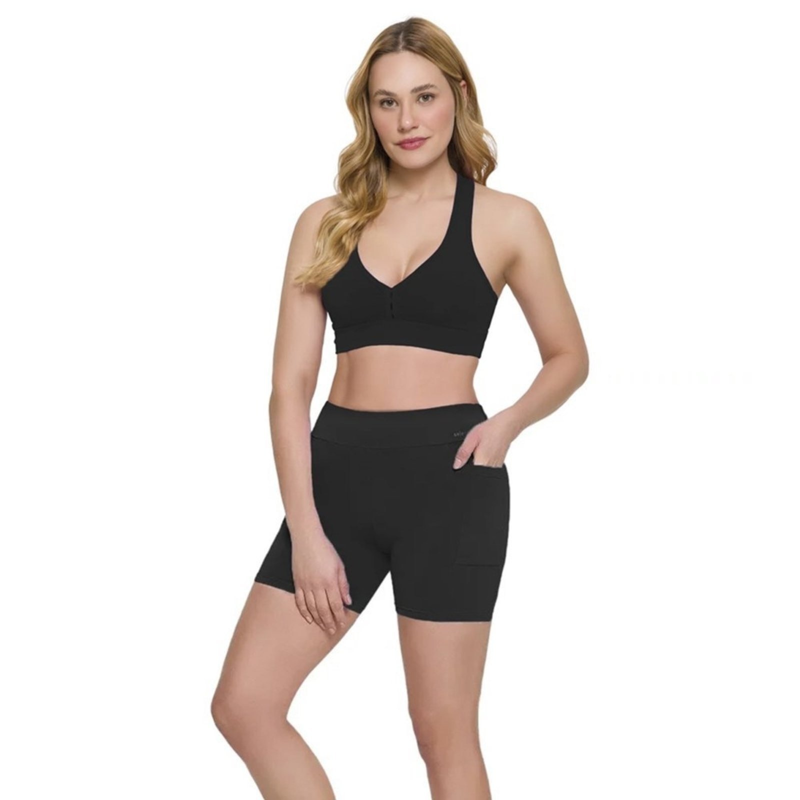 Imagem principal Conjunto Selene Top + Short Fitness Feminino SELENE preto