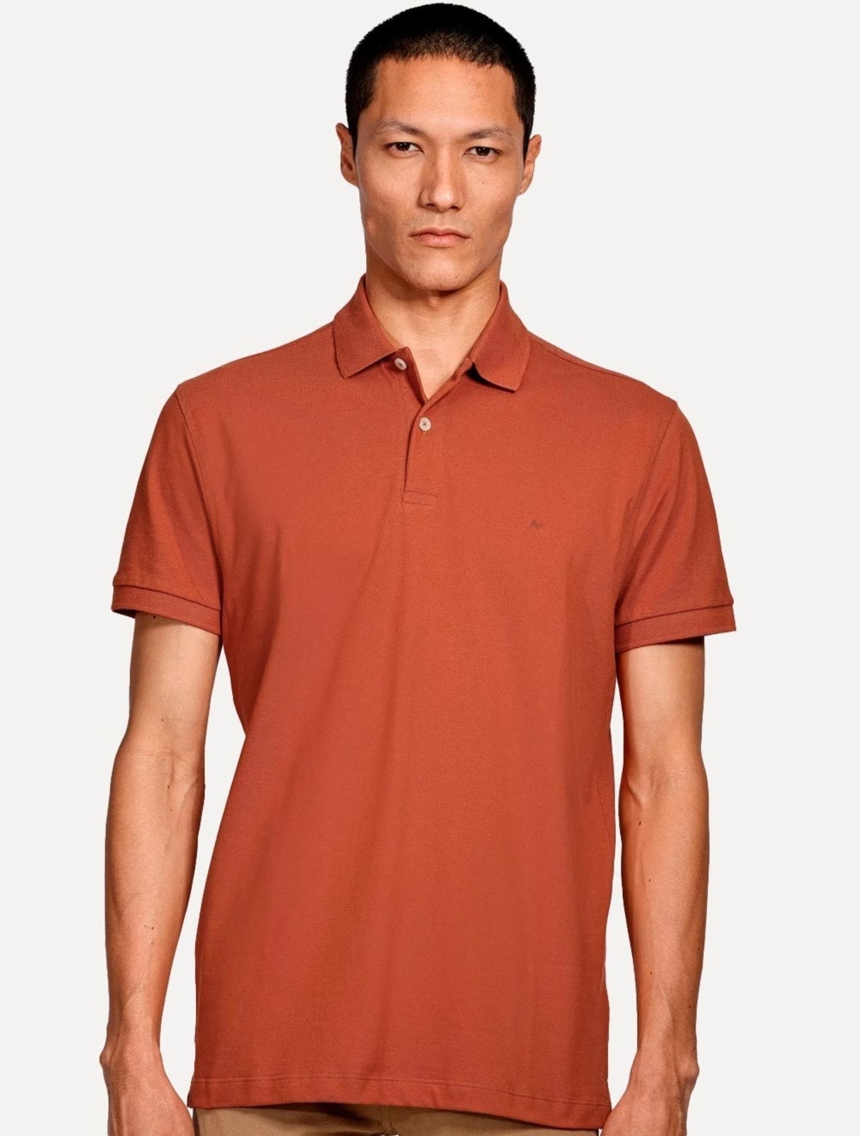 Imagem principal Polo Aramis Masculina Piquet Basic Mono Terracota Aramis caramelo
