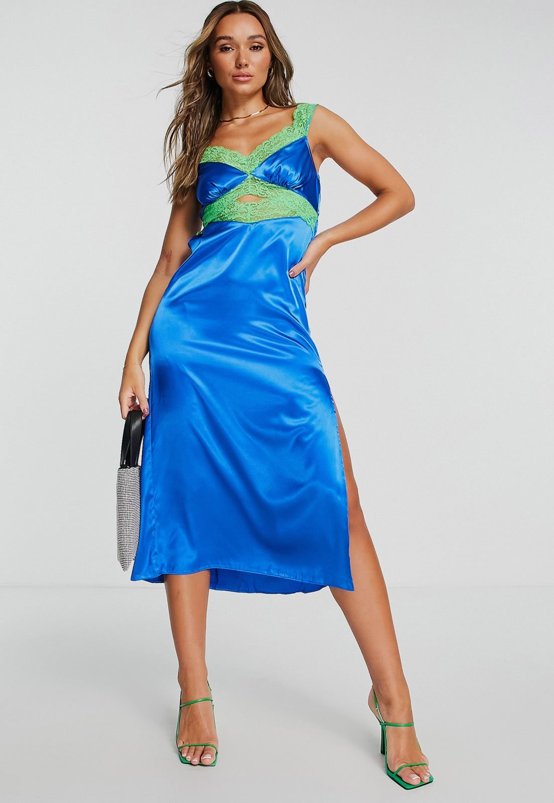 Imagem principal Vestido TOPSHOP Midi Cut Out Topshop azul