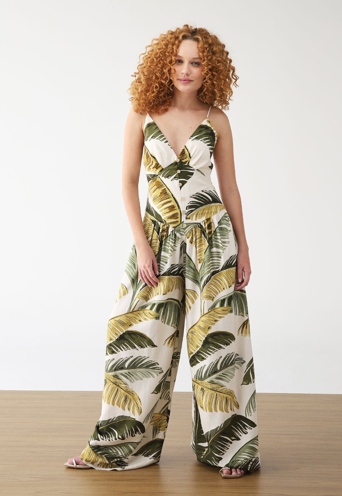 Imagem principal Macacão FARM Longo Pantalona Trancoso Off-White FARM off-white white