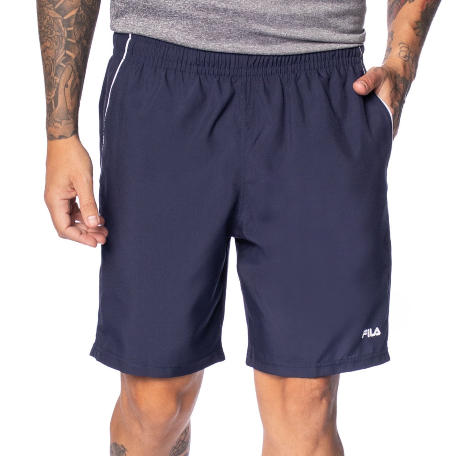 Imagem principal Bermuda Masculina Fila Train II Marinho/Branco Fila azul marinho