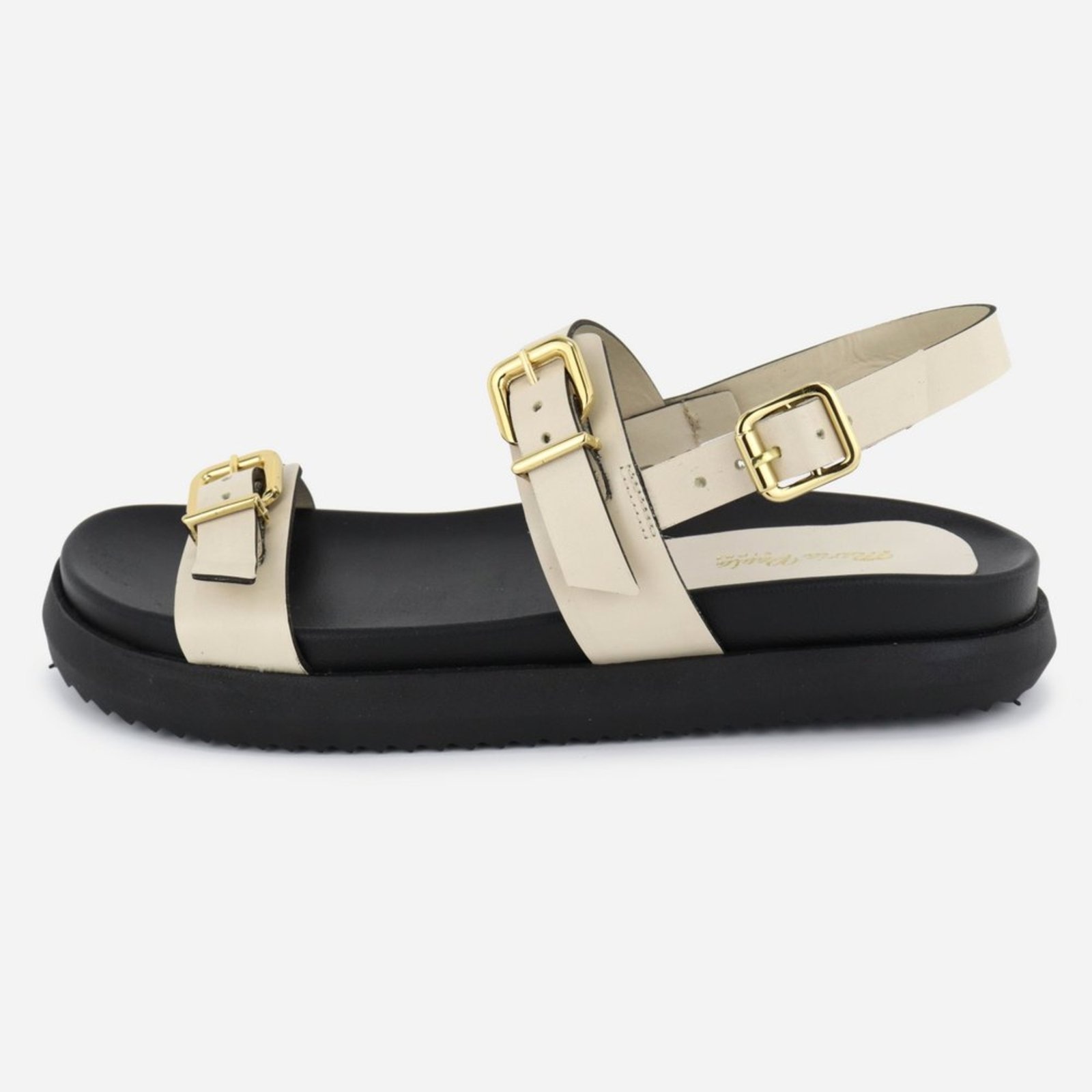 Imagem principal Sandália Off Fivela Fechamento Confort Solado Maria Paula Couro Rasteiria White MARIA PAULA off-white white