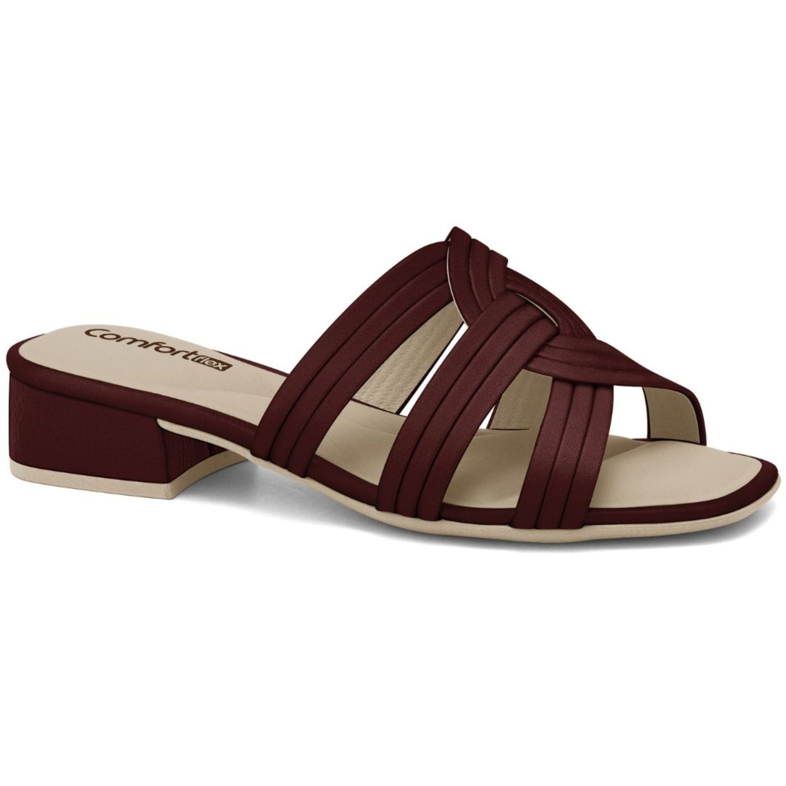 Imagem principal Tamanco Feminino Confortável Comfortflex 2555301-2 Comfortflex vinho