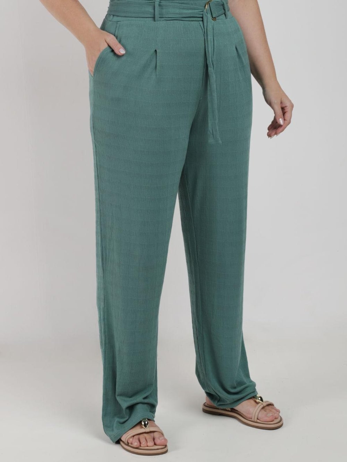 Imagem principal Calça Malha Wide Leg Autentique Plus Size Feminina Autentique verde