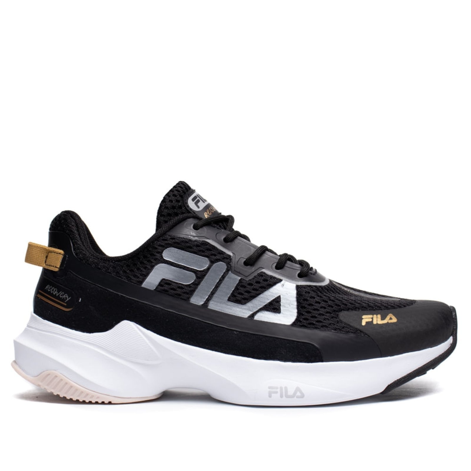 Imagem principal Tênis Feminino Fila Recovery Amortecimento Cinza Fila preto