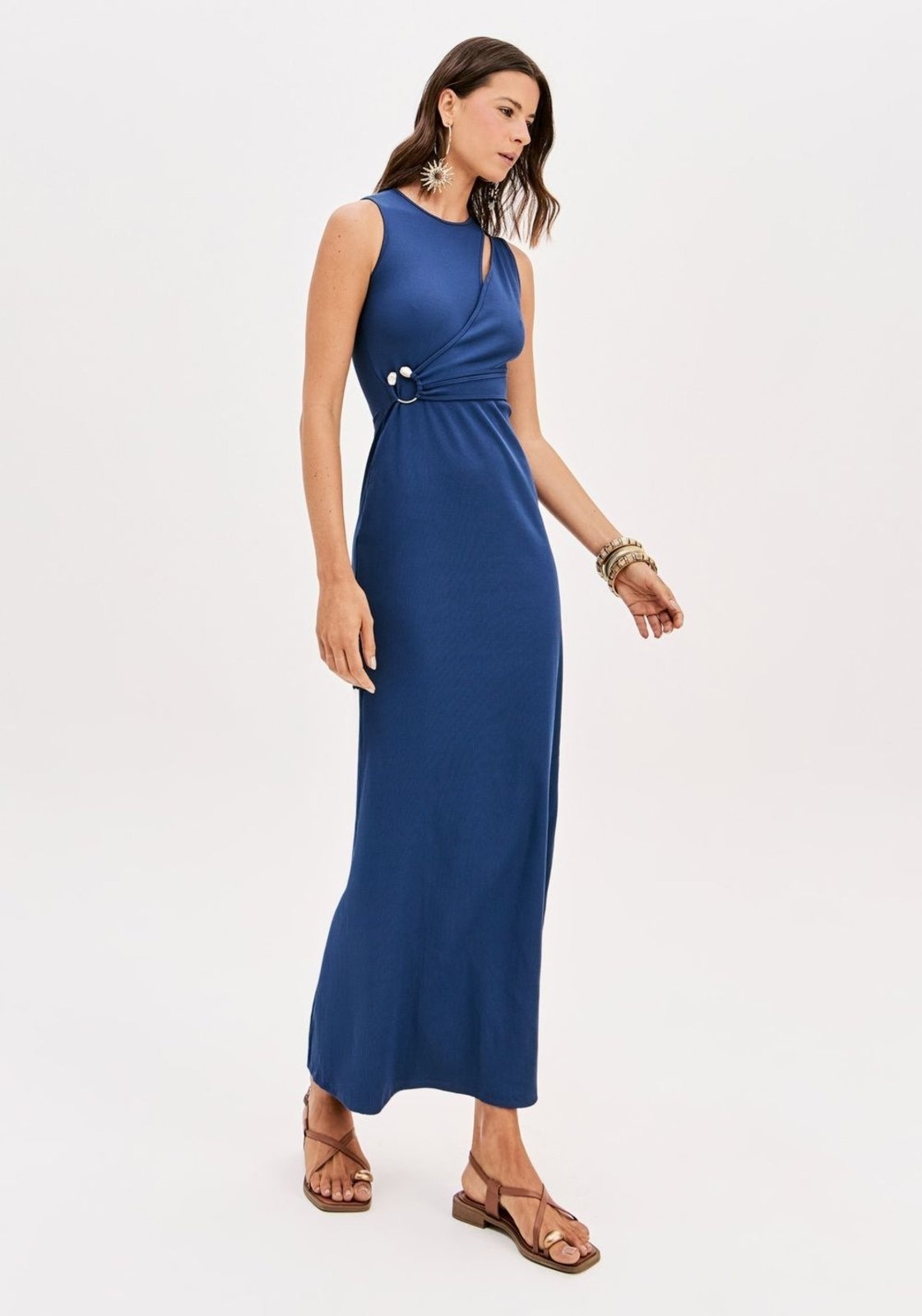 Imagem principal Vestido Super Midi Com Recortes My Favorite Things azul